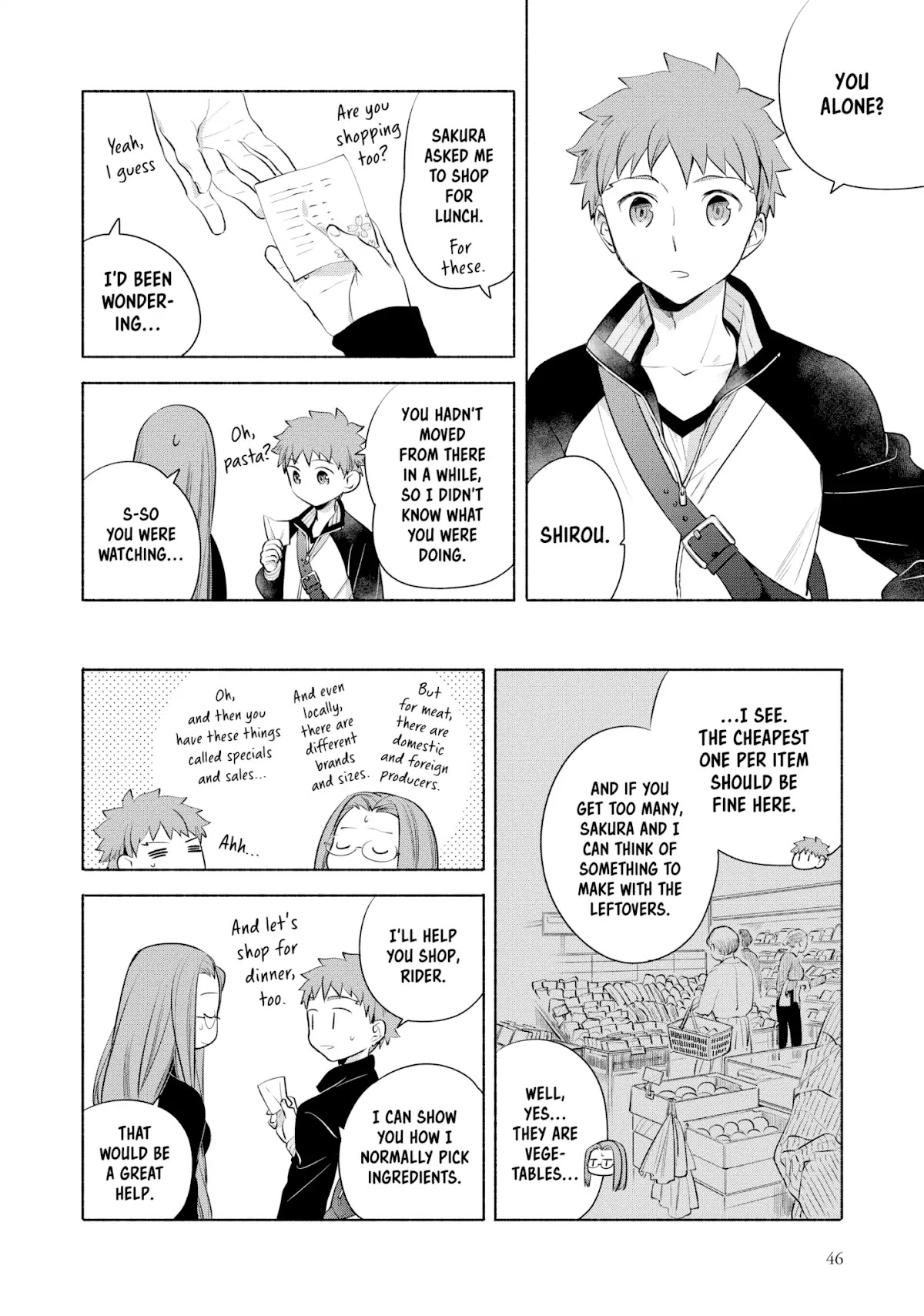 What's Cooking at the Emiya House Today? Chapter 13 page 4 - Chapter 13: Raw Seaweed and Whitebait Pasta