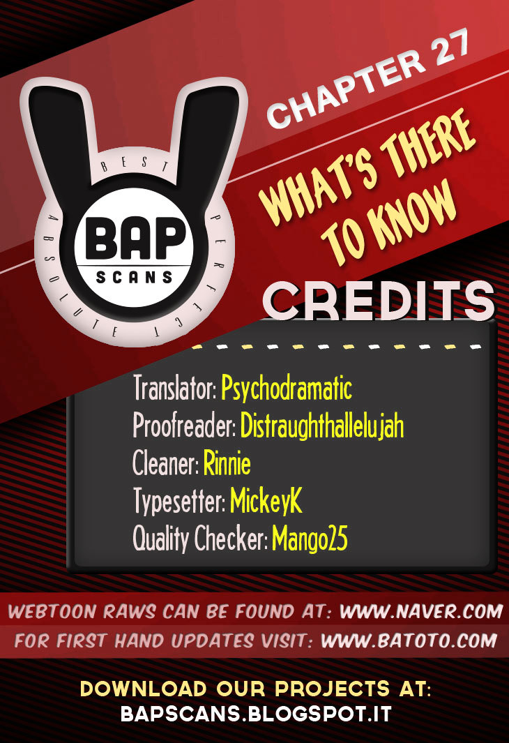 What's There to Know Chapter 27.2 page 1 - Chapter 27 v2 : #27. TerrorXExcitement - 7:00