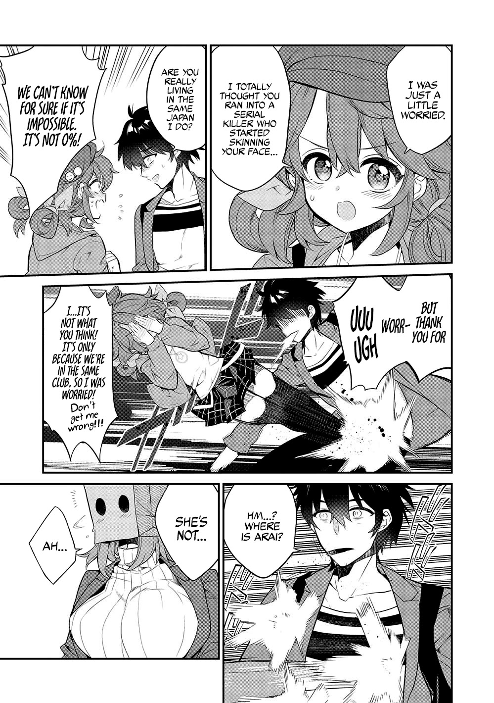 What's under Kamiyama-san's paper bag? Chapter 10 page 6 - Chapter 10: Rally - Here it comes! The Menacing Fusion of Two Bodies!
