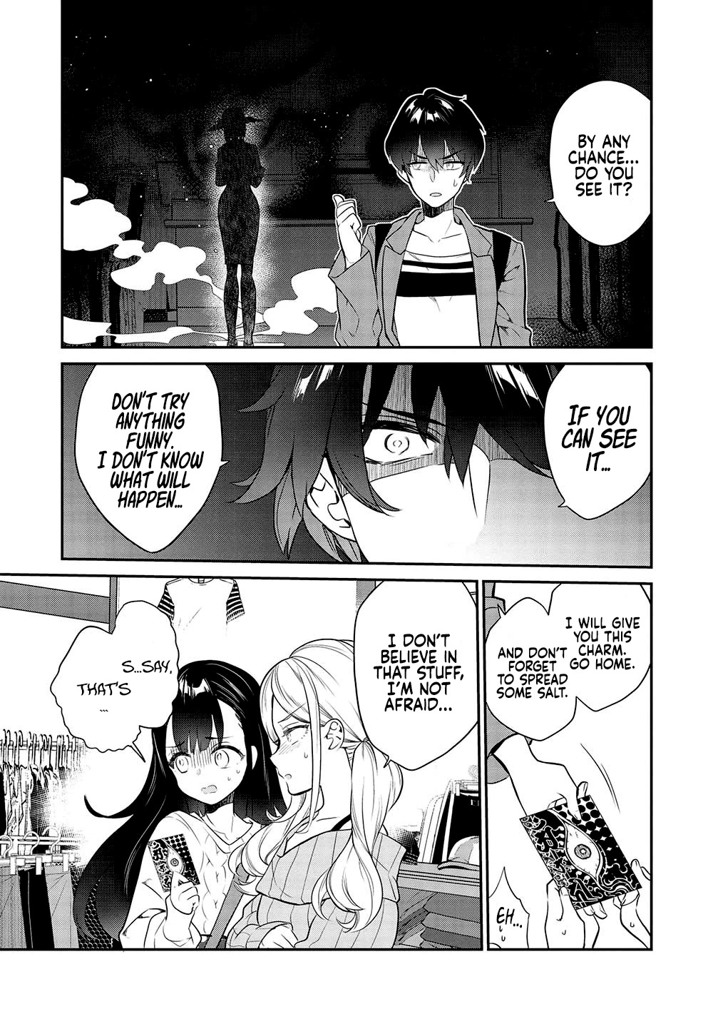 What's under Kamiyama-san's paper bag? Chapter 11 page 14 - Chapter 11: ch. 11 - Dread and Aversion - One You Shouldn't Look at.
