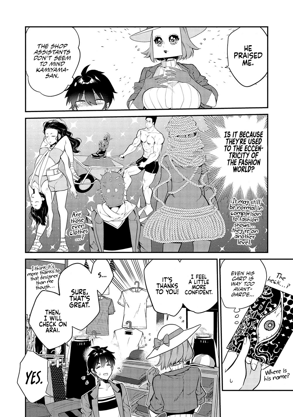 What's under Kamiyama-san's paper bag? Chapter 11 page 7 - Chapter 11: ch. 11 - Dread and Aversion - One You Shouldn't Look at.