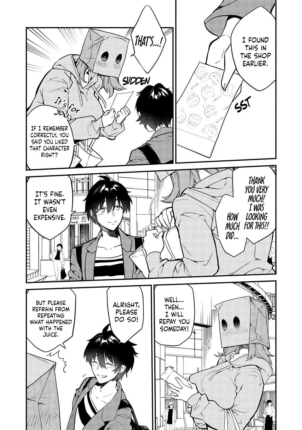 What's under Kamiyama-san's paper bag? Chapter 12 page 11 - Chapter 12: Repay Kindness - The Feelings She Can't Take Off