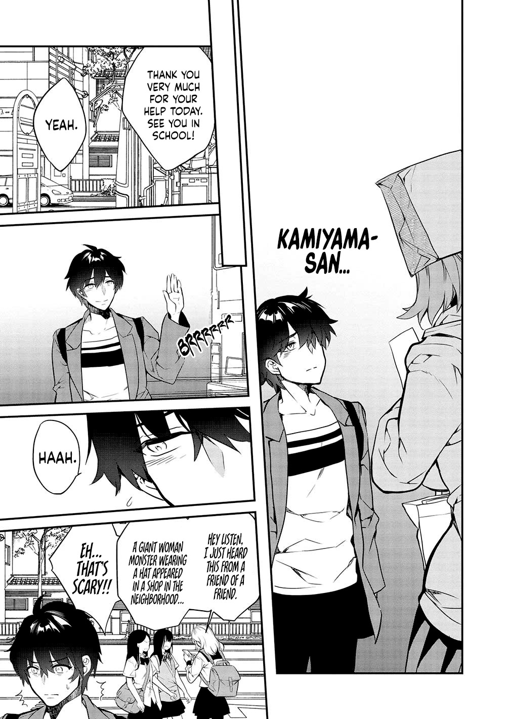 What's under Kamiyama-san's paper bag? Chapter 12 page 14 - Chapter 12: Repay Kindness - The Feelings She Can't Take Off