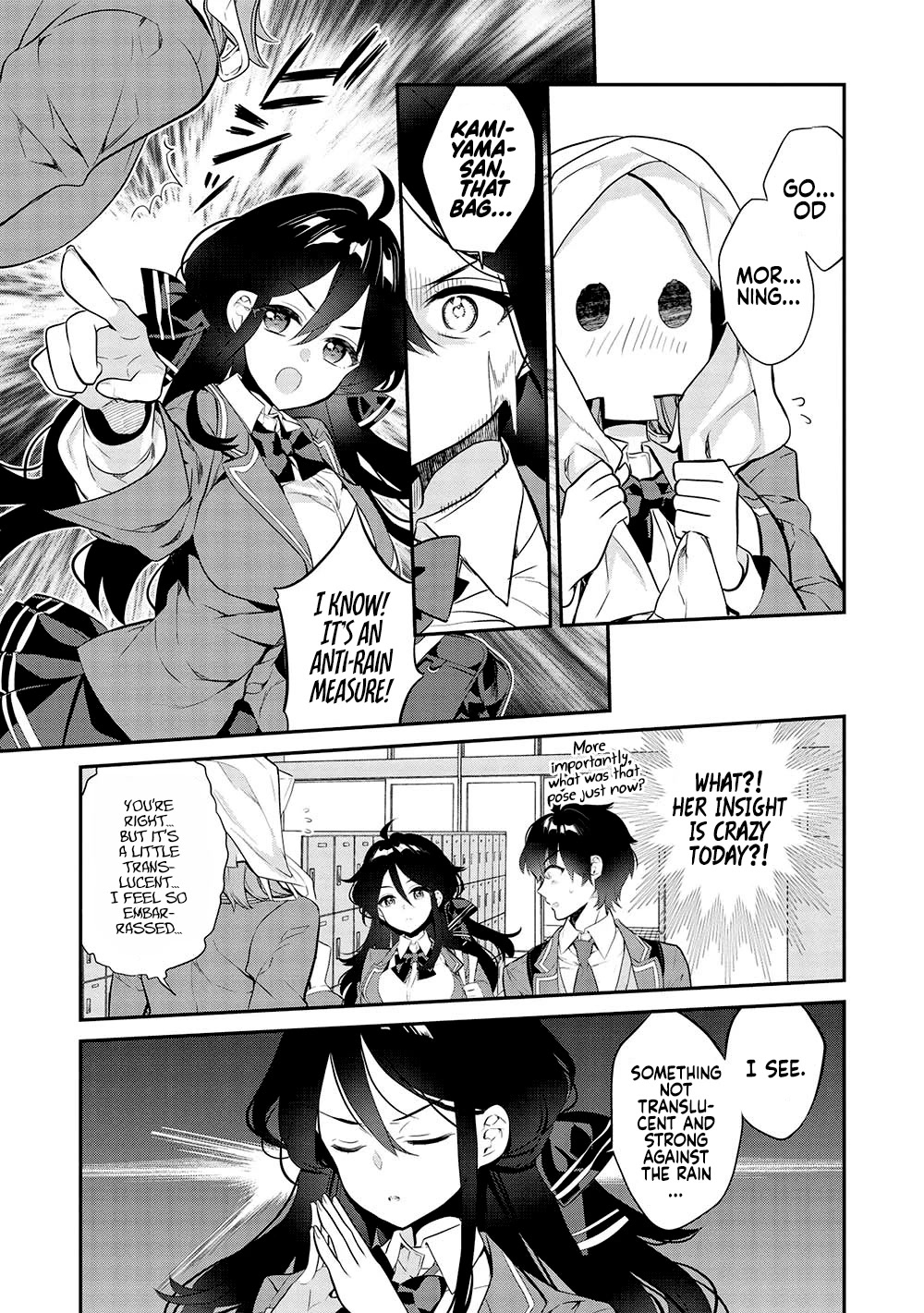 What's under Kamiyama-san's paper bag? Chapter 13 page 8 - Chapter 13: Too Insightful - But, Also a Nuisance to Others?