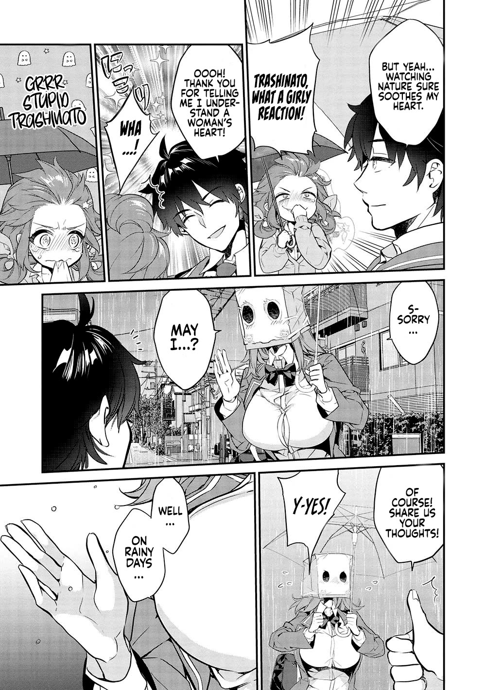 What's under Kamiyama-san's paper bag? Chapter 14 page 16 - Chapter 14: Even Through Rain and Thunder - There is Fun to be Found
