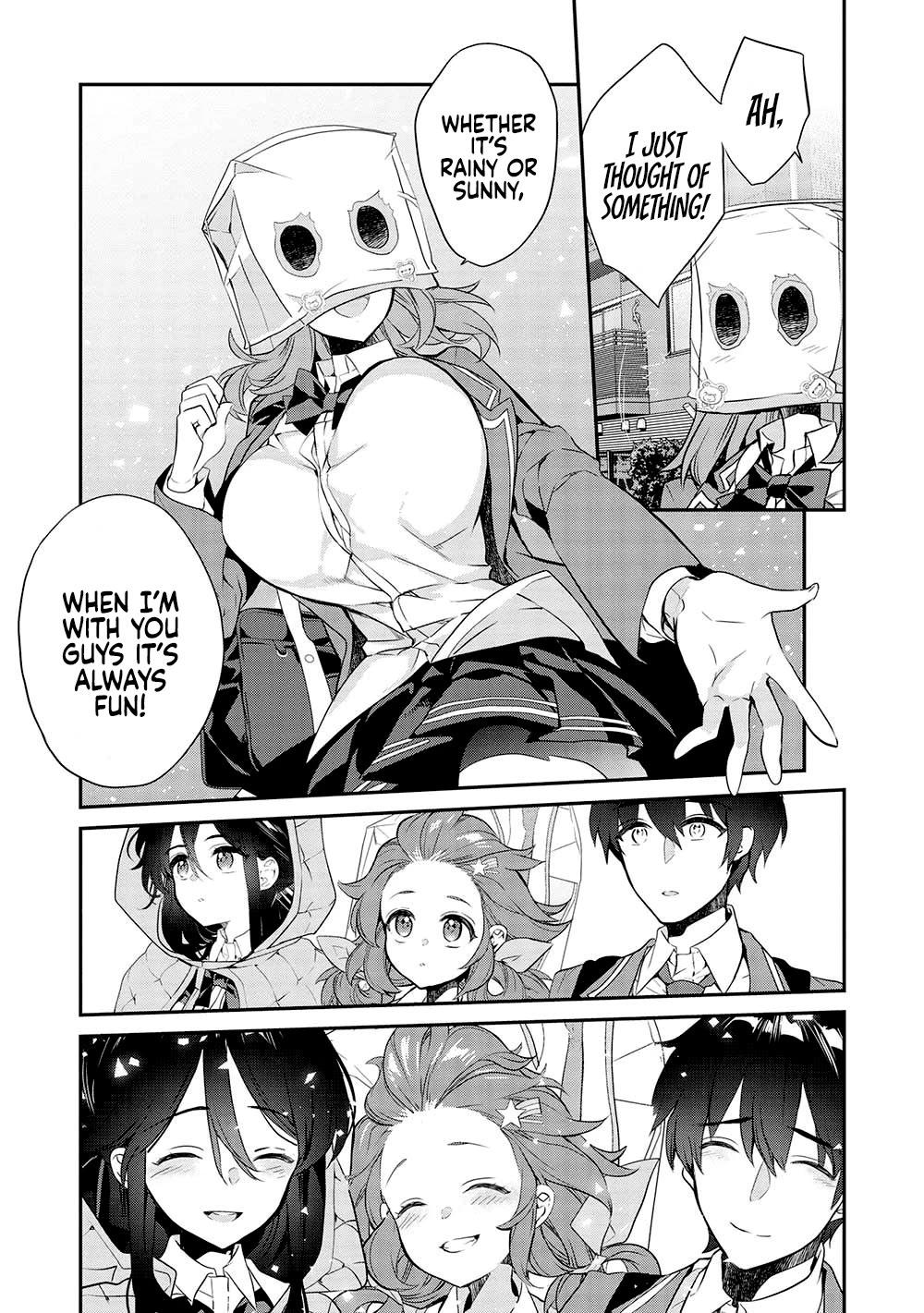 What's under Kamiyama-san's paper bag? Chapter 14 page 21 - Chapter 14: Even Through Rain and Thunder - There is Fun to be Found
