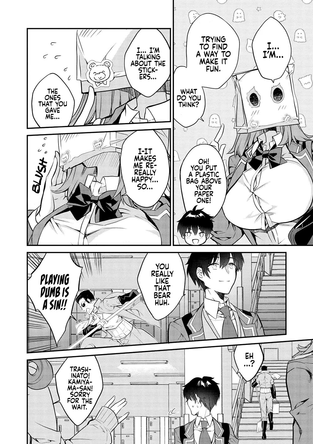 What's under Kamiyama-san's paper bag? Chapter 14 page 7 - Chapter 14: Even Through Rain and Thunder - There is Fun to be Found