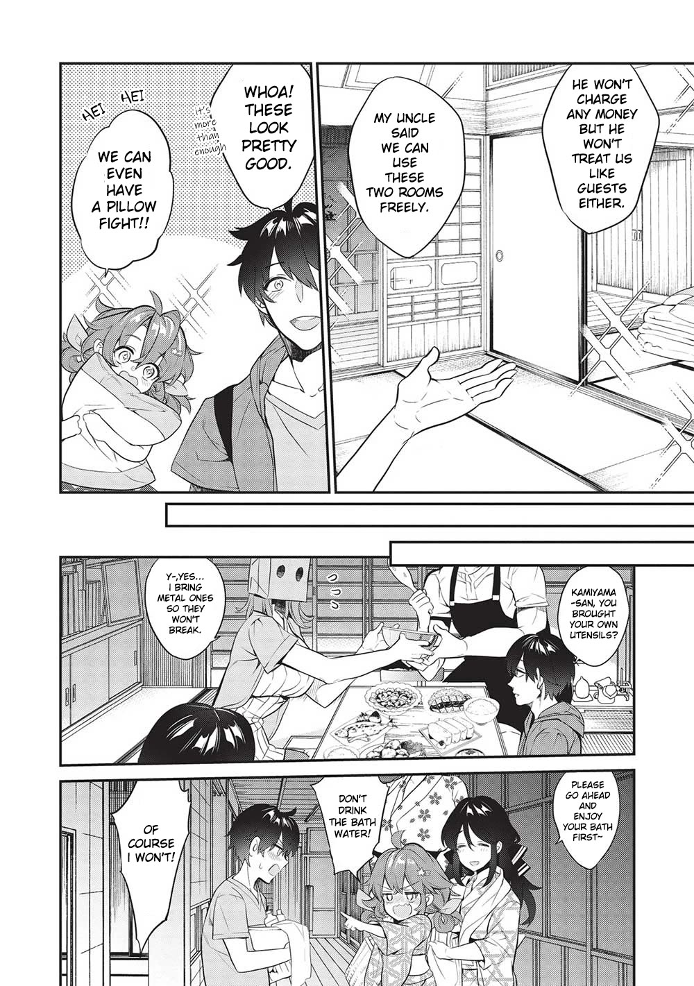 What's under Kamiyama-san's paper bag? Chapter 16 page 10 - Chapter 16: Water, Water, Endless Water - Our Summer is Just Beginning
