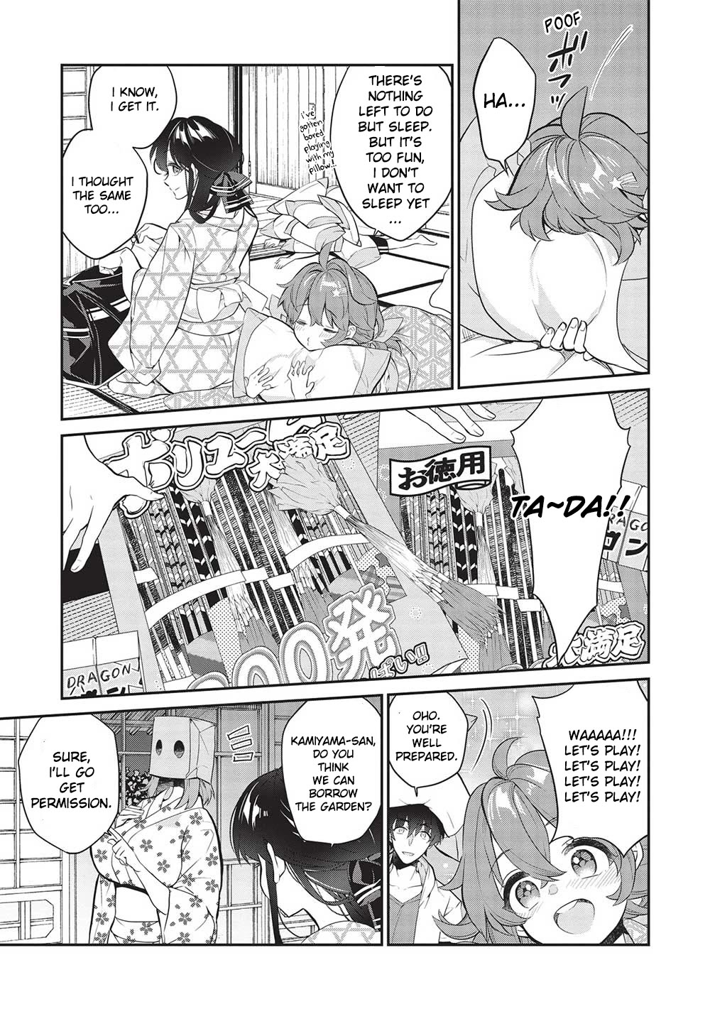What's under Kamiyama-san's paper bag? Chapter 16 page 11 - Chapter 16: Water, Water, Endless Water - Our Summer is Just Beginning
