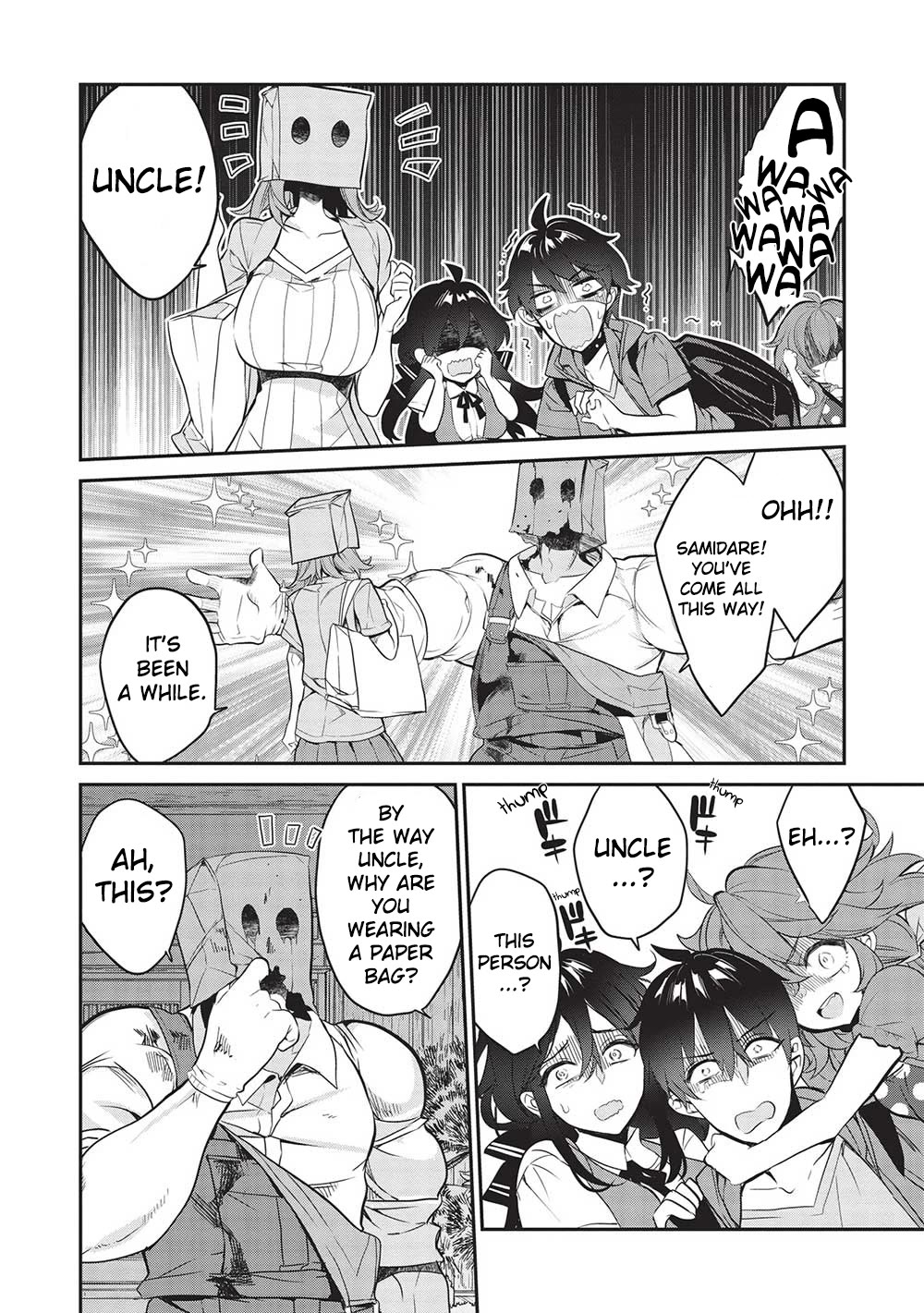 What's under Kamiyama-san's paper bag? Chapter 16 page 8 - Chapter 16: Water, Water, Endless Water - Our Summer is Just Beginning