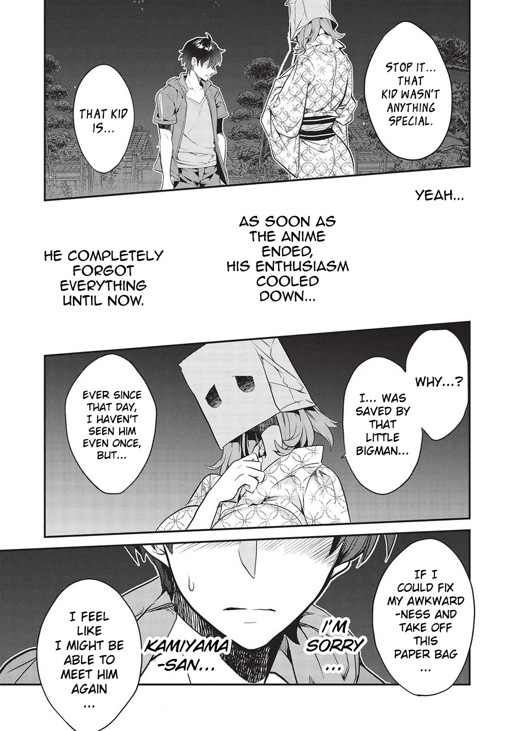 What's under Kamiyama-san's paper bag? Chapter 18 page 19 - Chapter 18: Fateful Bonds - The Spoken Past and Encounters