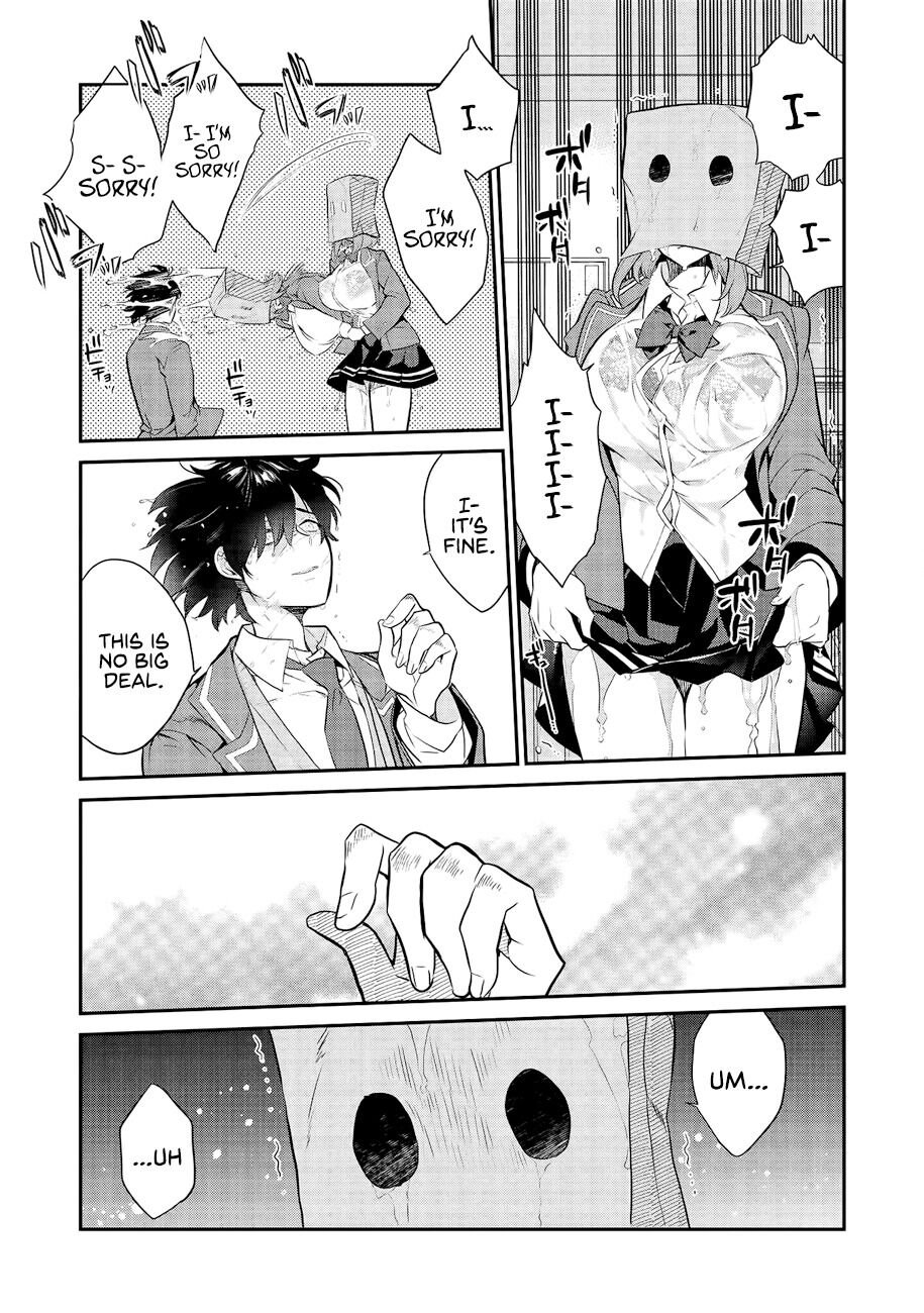 What's under Kamiyama-san's paper bag? Chapter 2 page 12 - Chapter 2: An abduction - When she gets wet