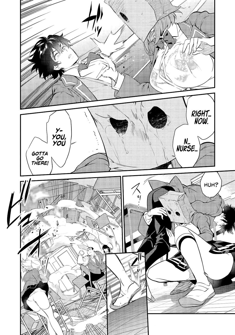 What's under Kamiyama-san's paper bag? Chapter 2 page 13 - Chapter 2: An abduction - When she gets wet