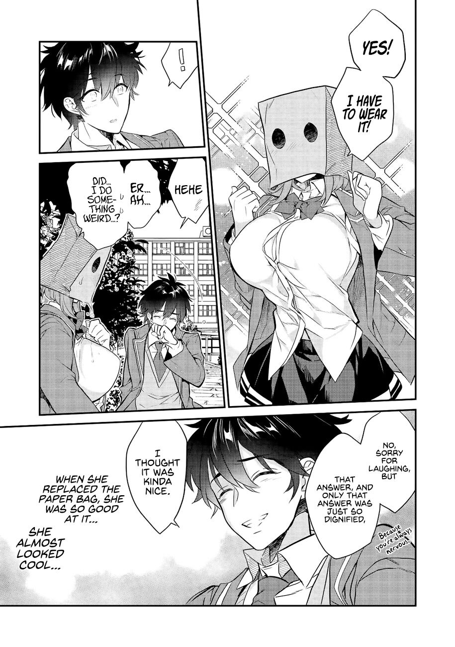What's under Kamiyama-san's paper bag? Chapter 2 page 22 - Chapter 2: An abduction - When she gets wet