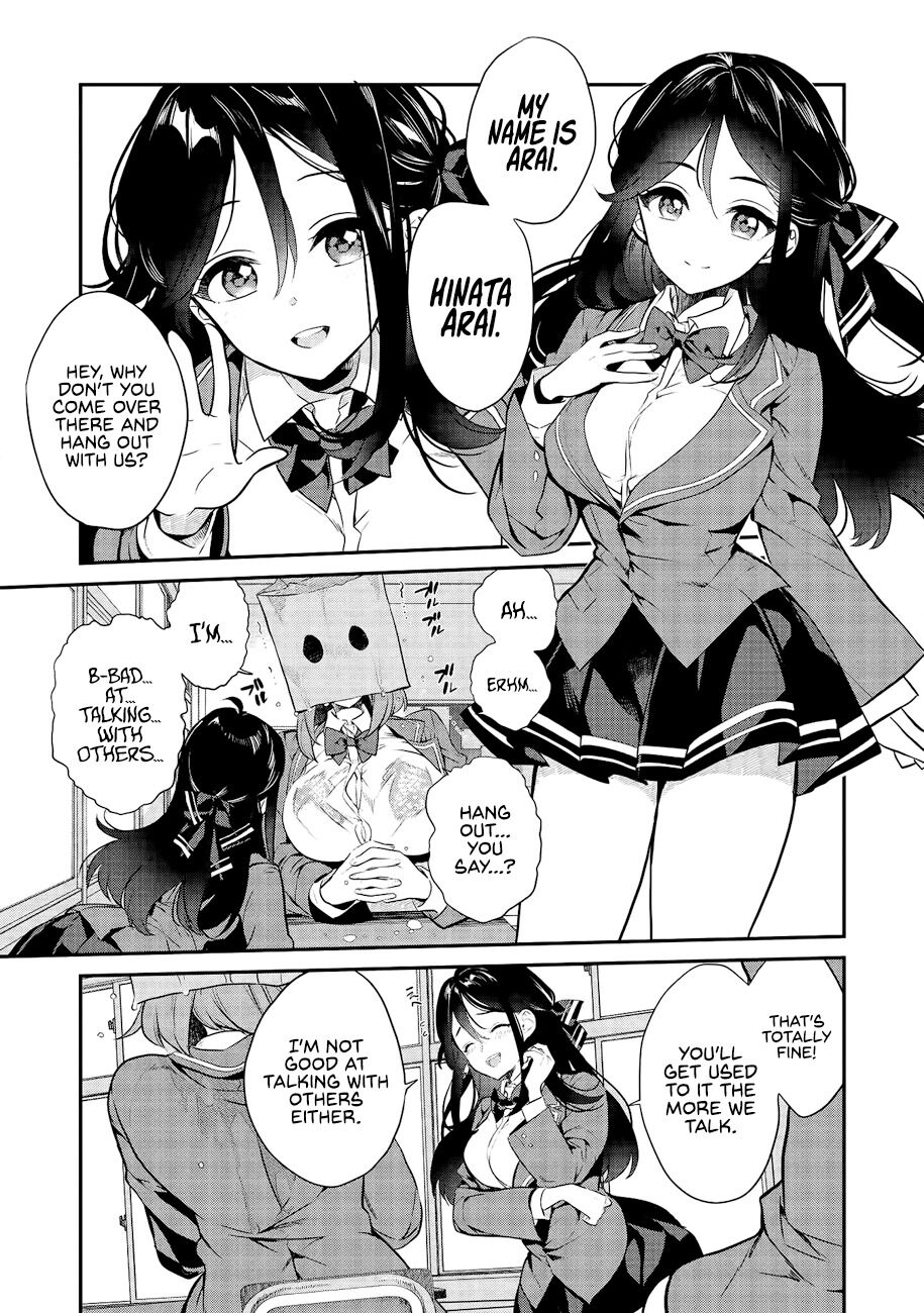 What's under Kamiyama-san's paper bag? Chapter 2 page 4 - Chapter 2: An abduction - When she gets wet