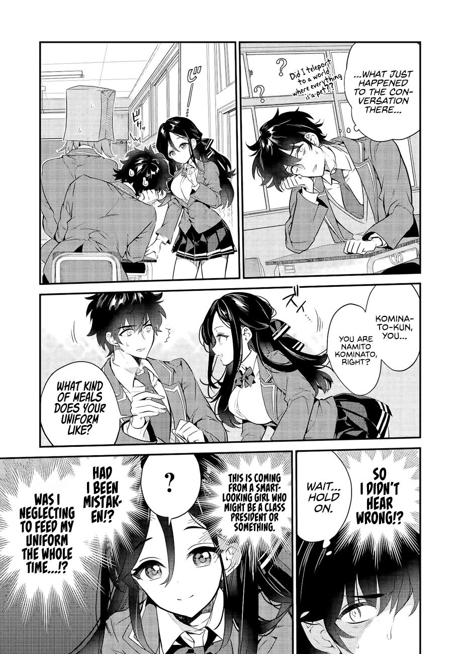 What's under Kamiyama-san's paper bag? Chapter 2 page 8 - Chapter 2: An abduction - When she gets wet