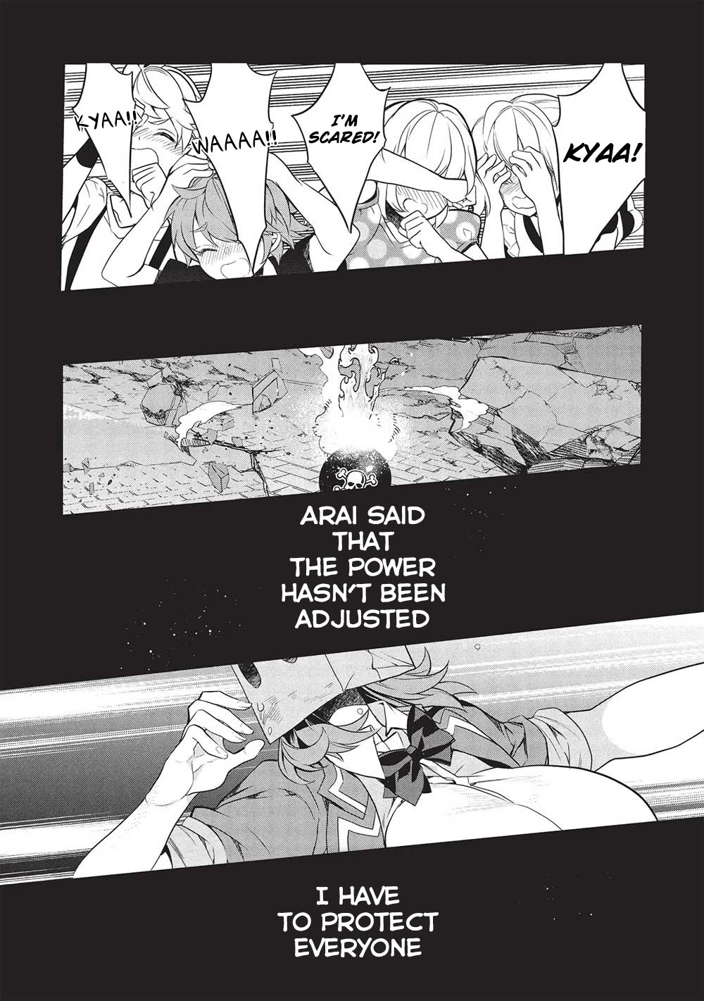 What's under Kamiyama-san's paper bag? Chapter 21 page 10 - Chapter 21: One Againts A Thousand - What The Hero Was Lacking Is...