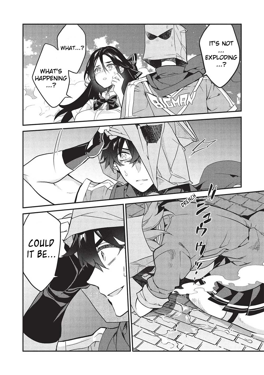 What's under Kamiyama-san's paper bag? Chapter 21 page 14 - Chapter 21: One Againts A Thousand - What The Hero Was Lacking Is...