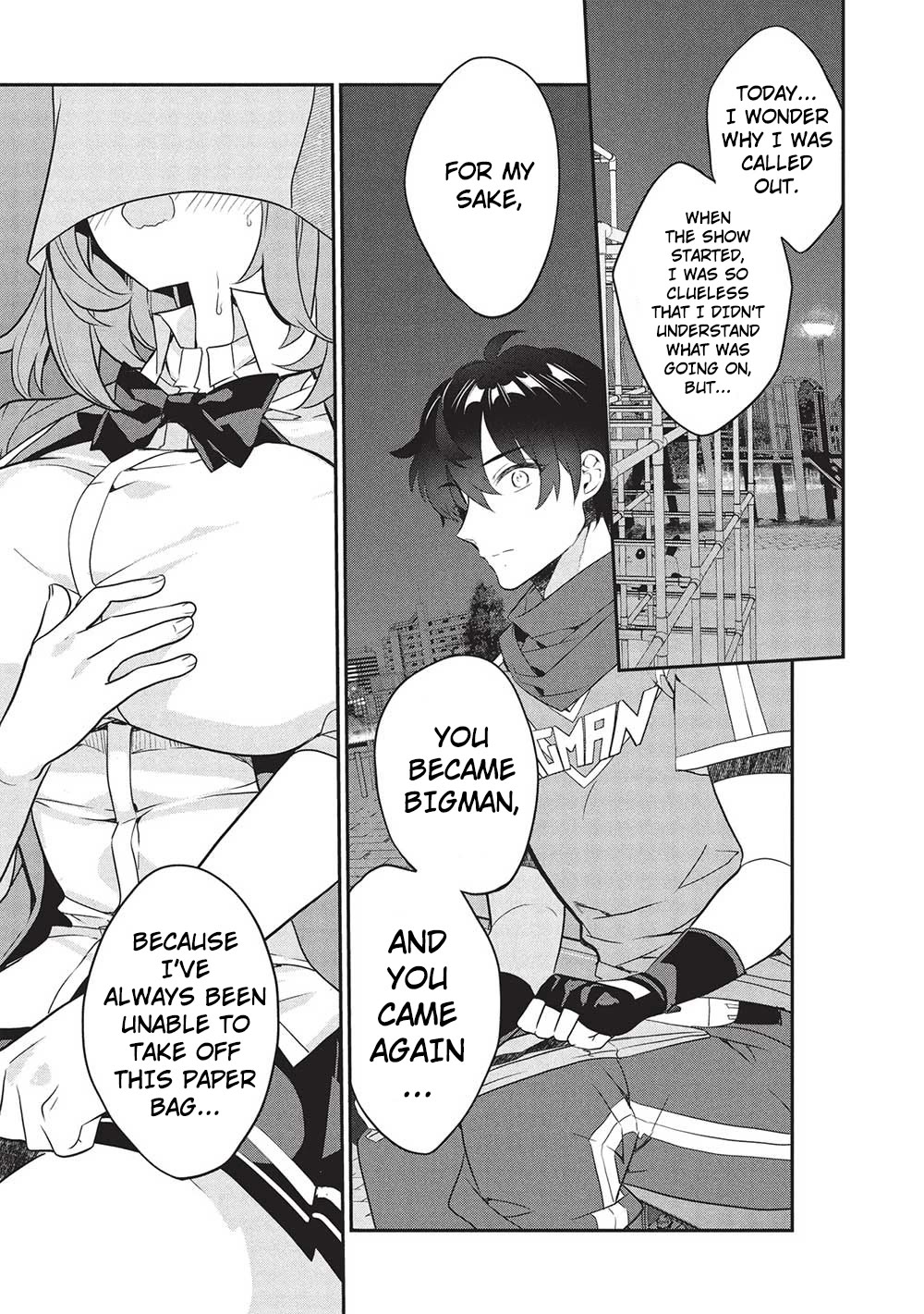 What's under Kamiyama-san's paper bag? Chapter 22 page 5 - Chapter 22: Old Rain, New Rain - Kamiyama-san's Battle