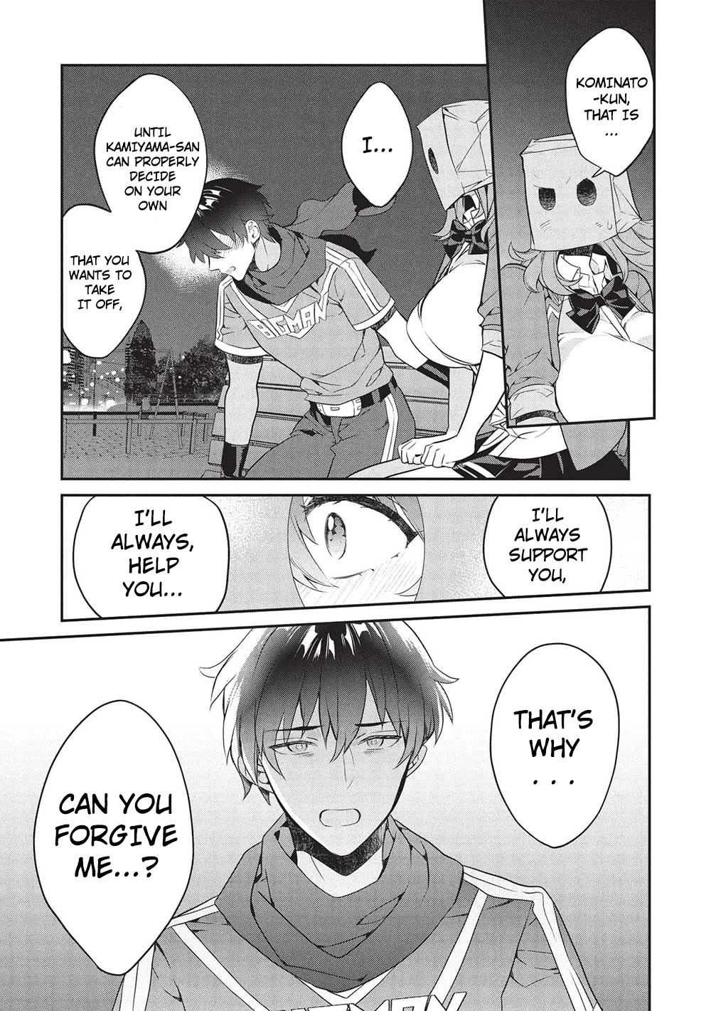 What's under Kamiyama-san's paper bag? Chapter 22 page 7 - Chapter 22: Old Rain, New Rain - Kamiyama-san's Battle