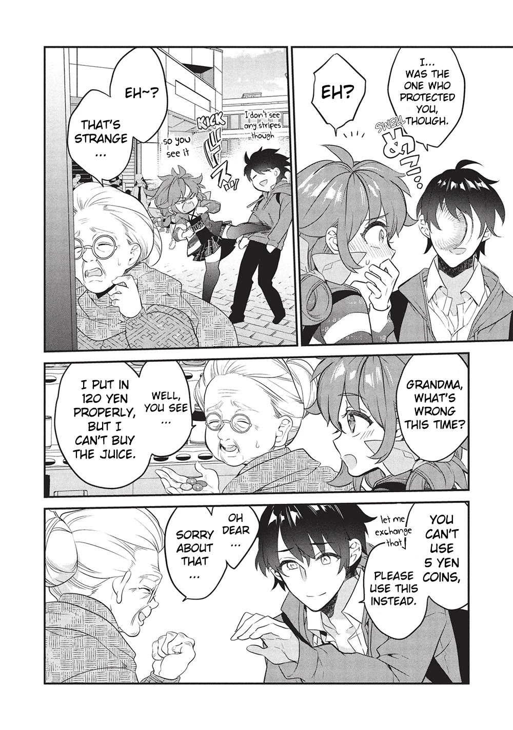 What's under Kamiyama-san's paper bag? Chapter 23 page 6 - Chapter 23: Six Roots Cleansed - The Heroine Struggles