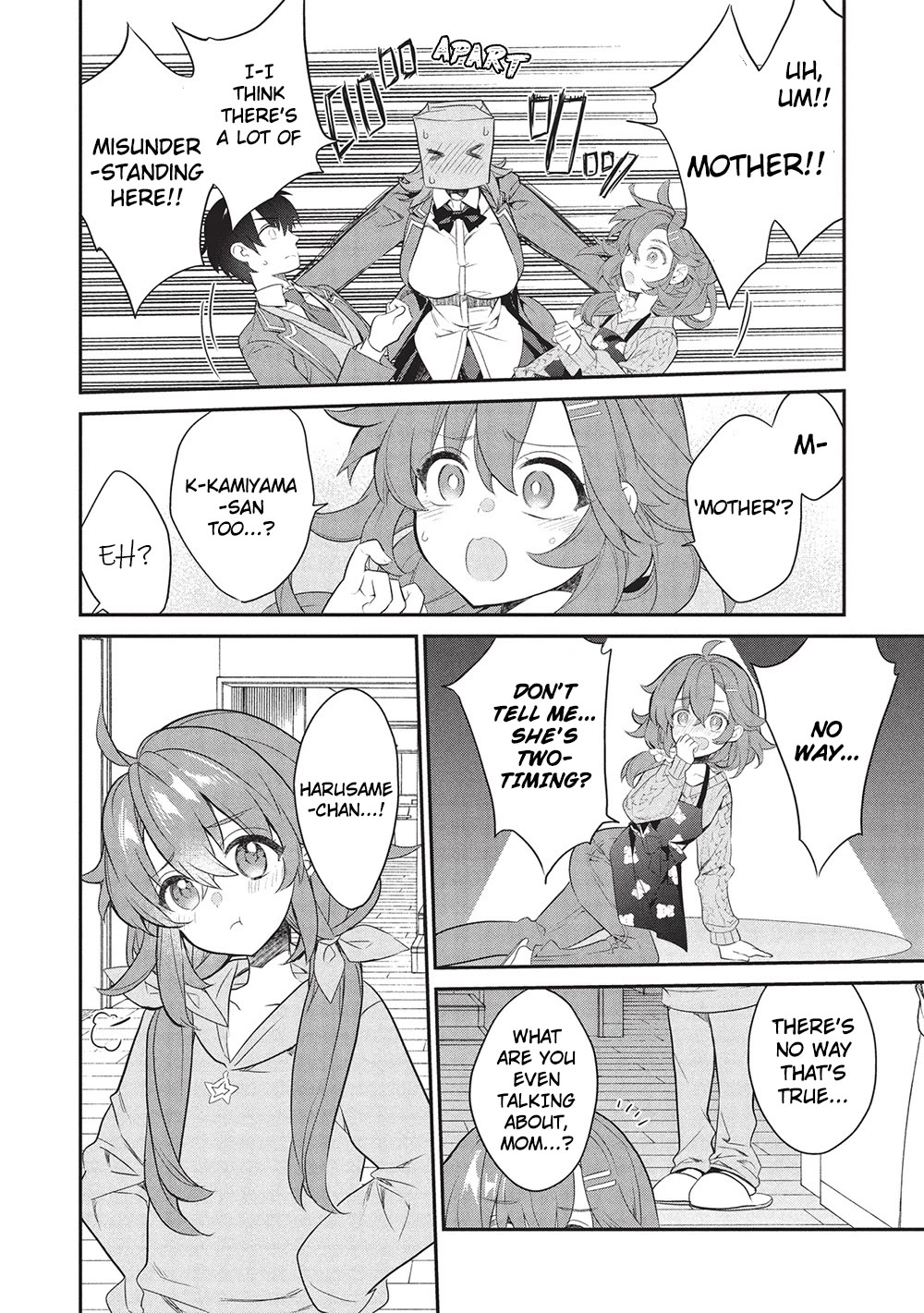 What's under Kamiyama-san's paper bag? Chapter 24 page 14 - Chapter 24: Survival of The Fittest - The Mother is Too Strong