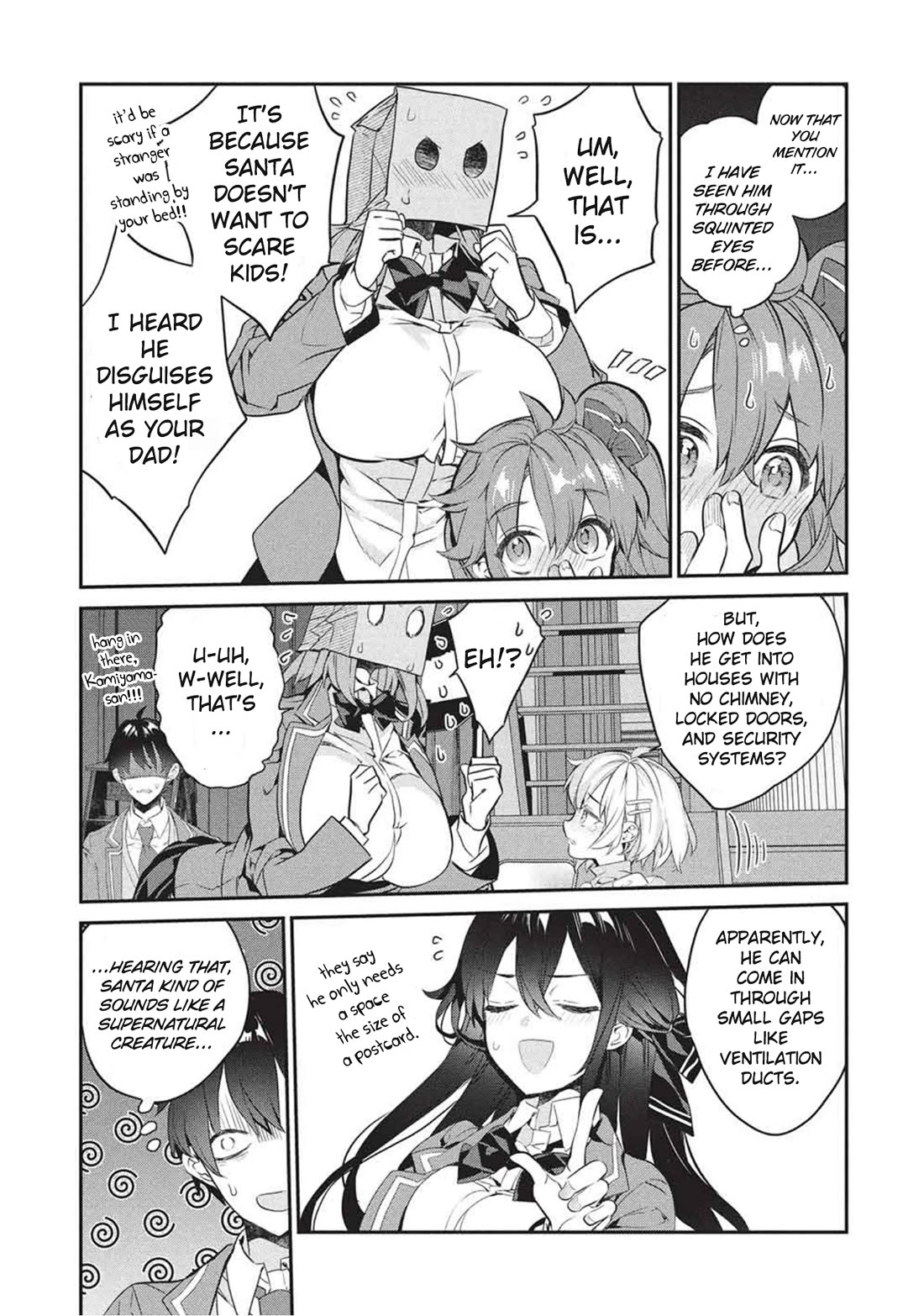 What's under Kamiyama-san's paper bag? Chapter 25 page 29 - Chapter 25: Mutual Annihilation - Good and Evil, Companions and Strength