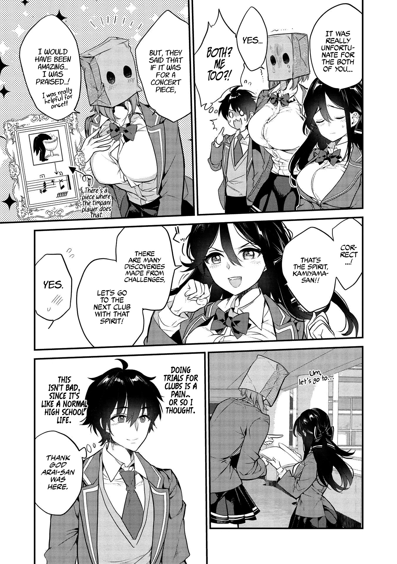 What's under Kamiyama-san's paper bag? Chapter 4 page 12 - Chapter 4: A Battle For A New Beginning