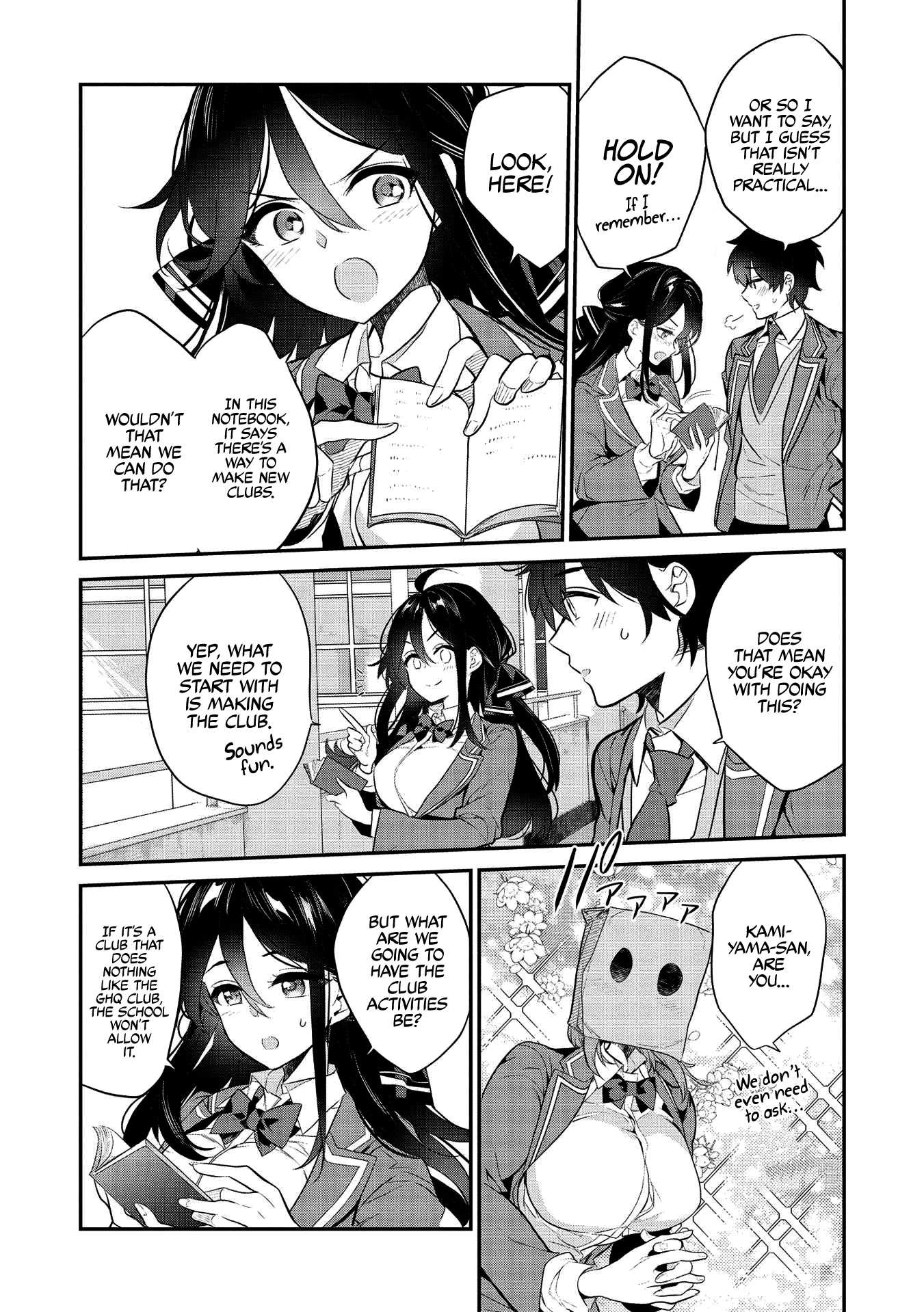 What's under Kamiyama-san's paper bag? Chapter 4 page 21 - Chapter 4: A Battle For A New Beginning