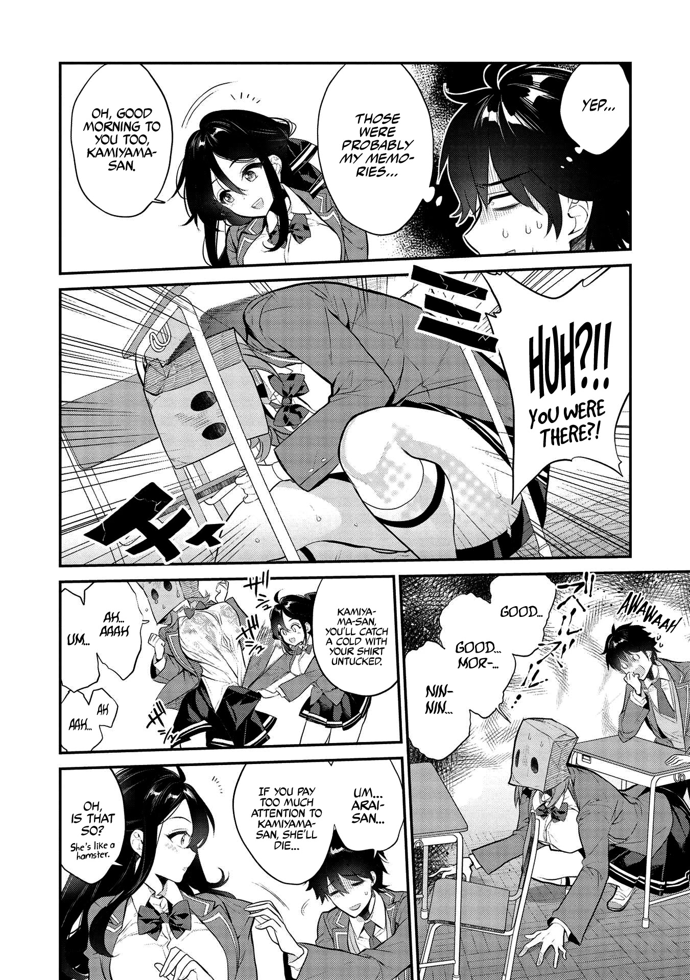What's under Kamiyama-san's paper bag? Chapter 4 page 5 - Chapter 4: A Battle For A New Beginning