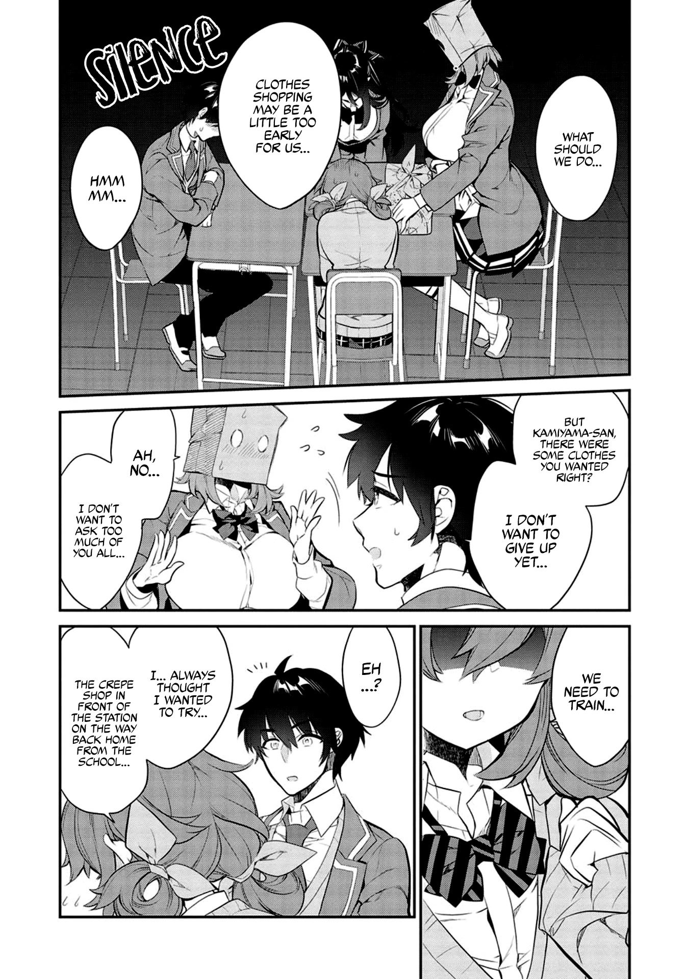 What's under Kamiyama-san's paper bag? Chapter 8 page 21 - Chapter 8: People Who Can Stand Against New Difficulties