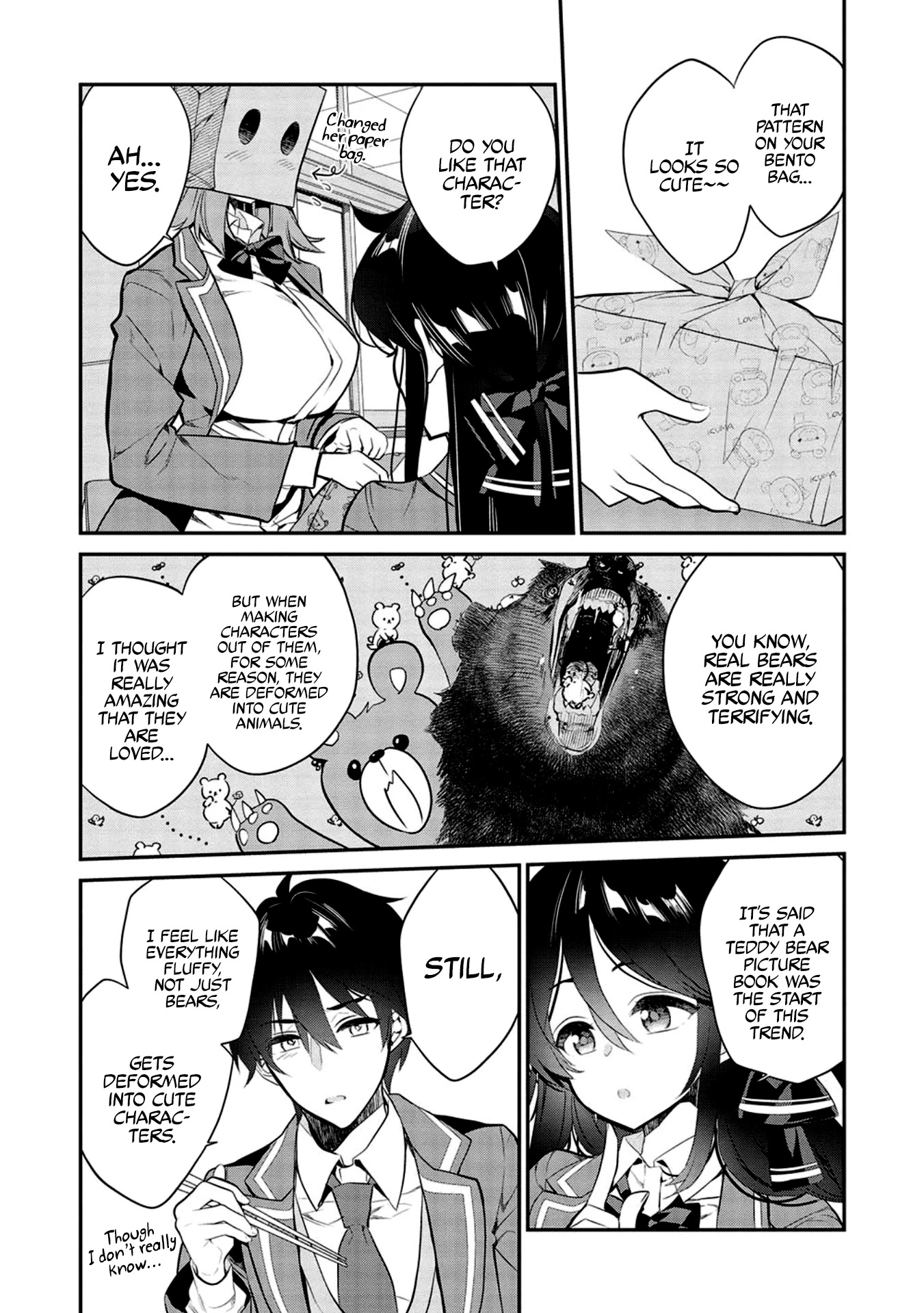 What's under Kamiyama-san's paper bag? Chapter 8 page 5 - Chapter 8: People Who Can Stand Against New Difficulties