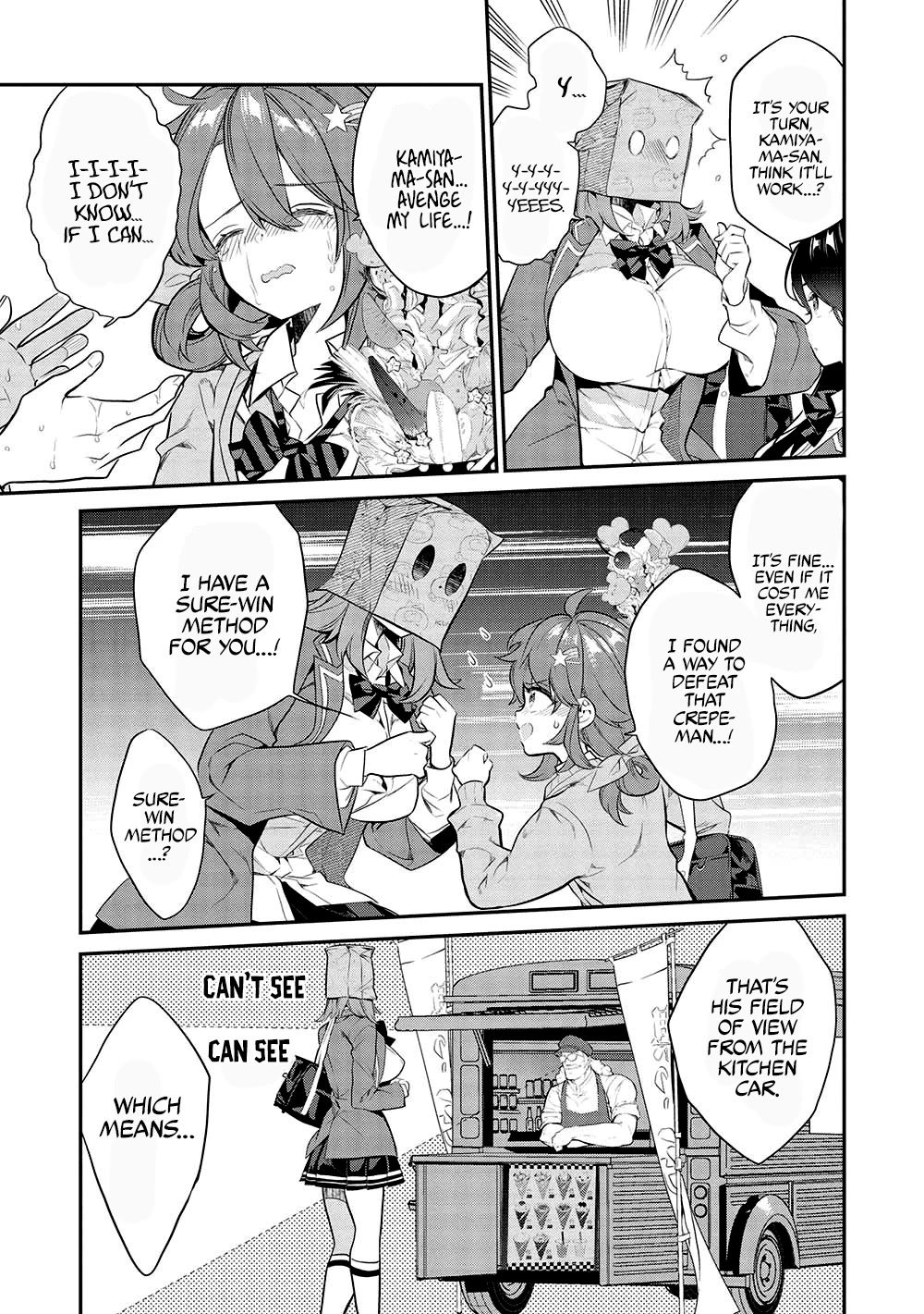 What's under Kamiyama-san's paper bag? Chapter 9 page 10 - Chapter 9: Battle Start - Their Communication Ability Will Decide Who Wins...?