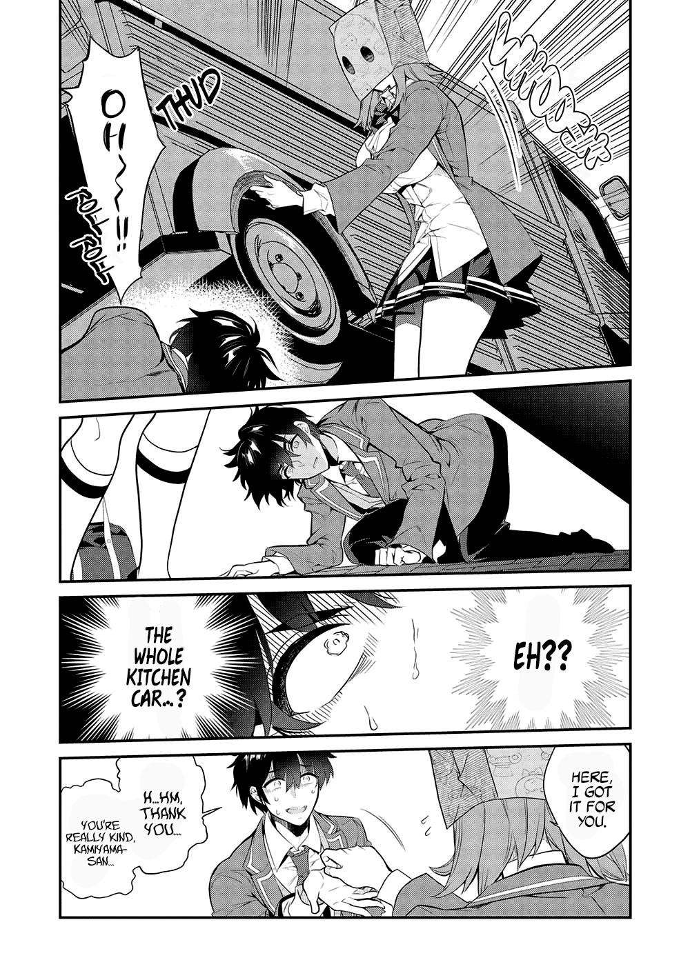 What's under Kamiyama-san's paper bag? Chapter 9 page 13 - Chapter 9: Battle Start - Their Communication Ability Will Decide Who Wins...?