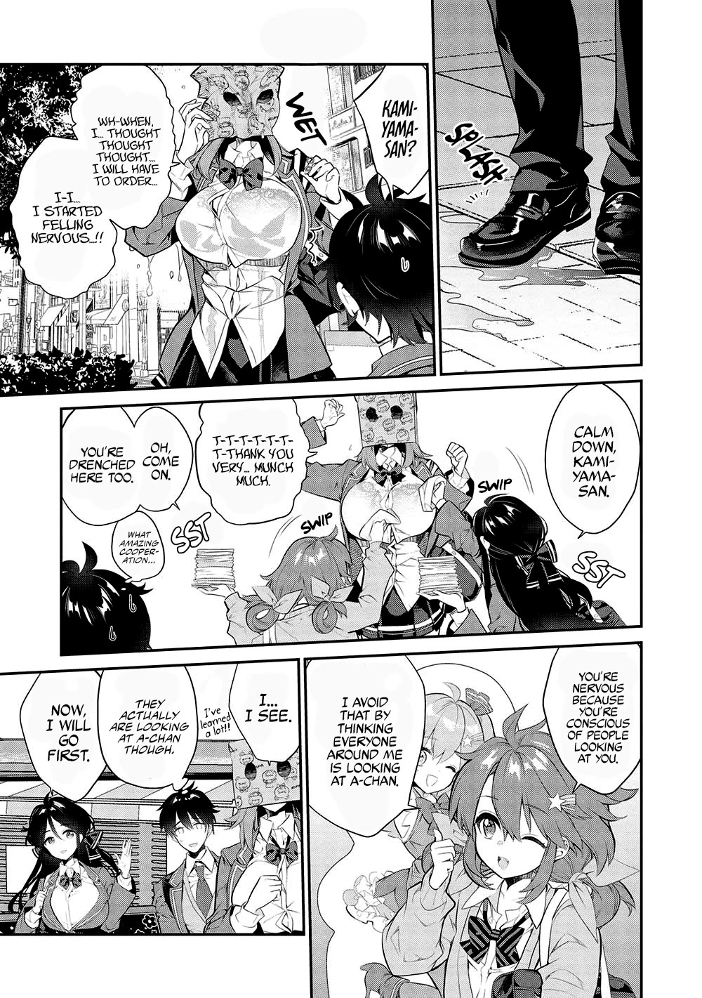 What's under Kamiyama-san's paper bag? Chapter 9 page 6 - Chapter 9: Battle Start - Their Communication Ability Will Decide Who Wins...?