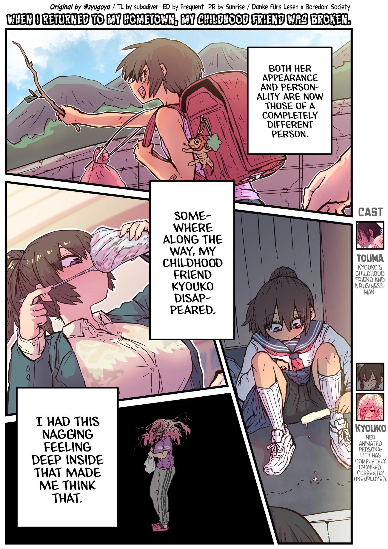 When I Returned to My Hometown, My Childhood Friend was Broken Chapter 17 page 1 - Chapter 17