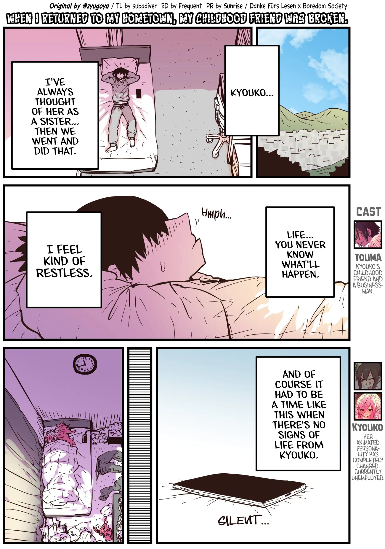 When I Returned to My Hometown, My Childhood Friend was Broken Chapter 19 page 1 - Chapter 19