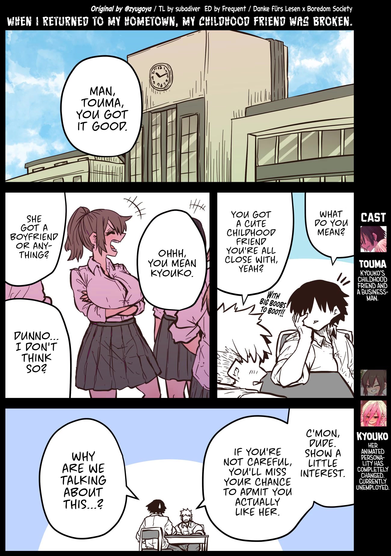 When I Returned to My Hometown, My Childhood Friend was Broken Chapter 22 page 1 - Chapter 22
