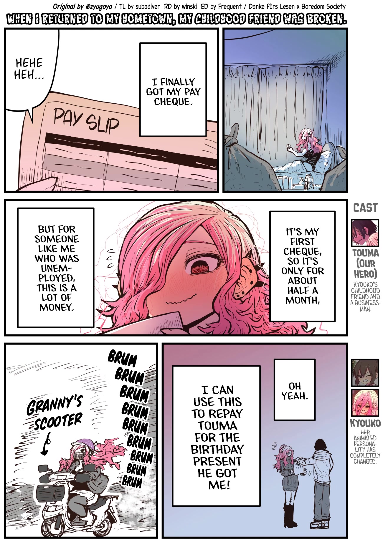 When I Returned to My Hometown, My Childhood Friend was Broken Chapter 24 page 1 - Chapter 24