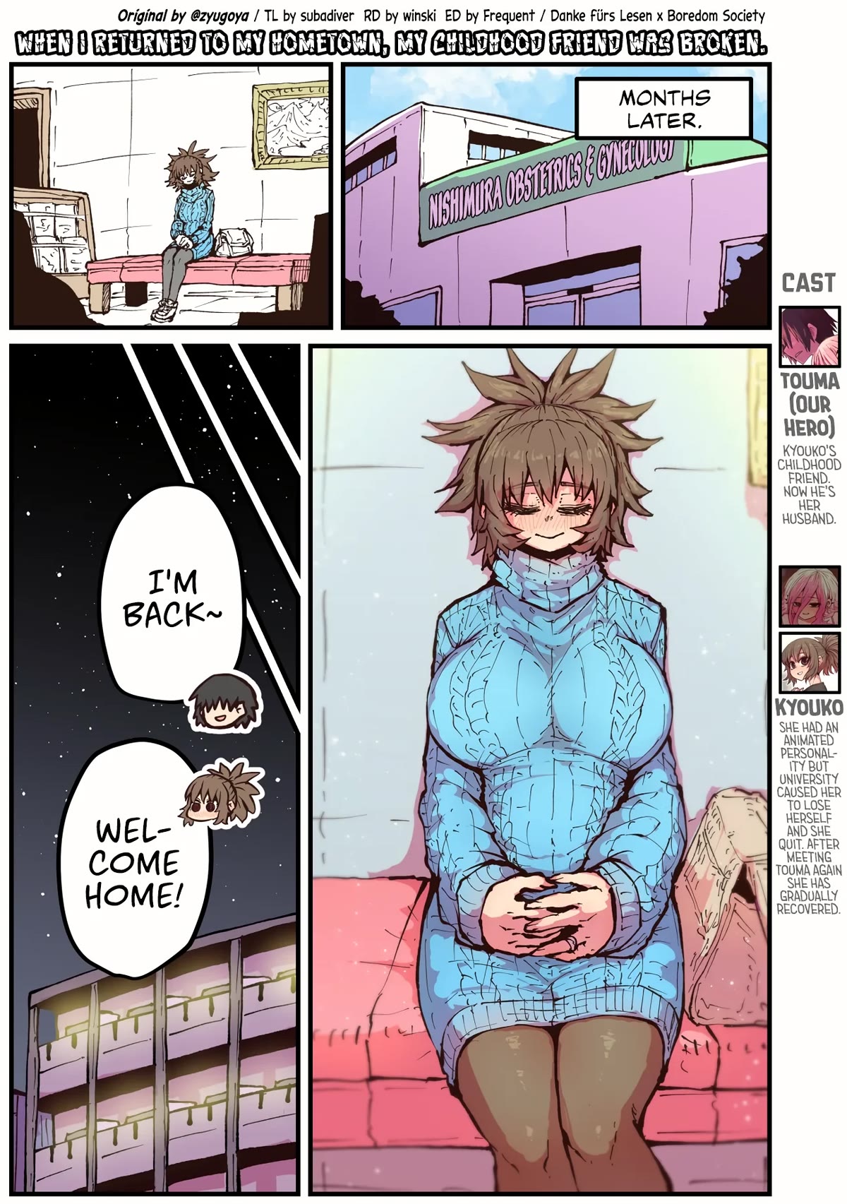 When I Returned to My Hometown, My Childhood Friend was Broken Chapter 45 page 1 - Chapter 45