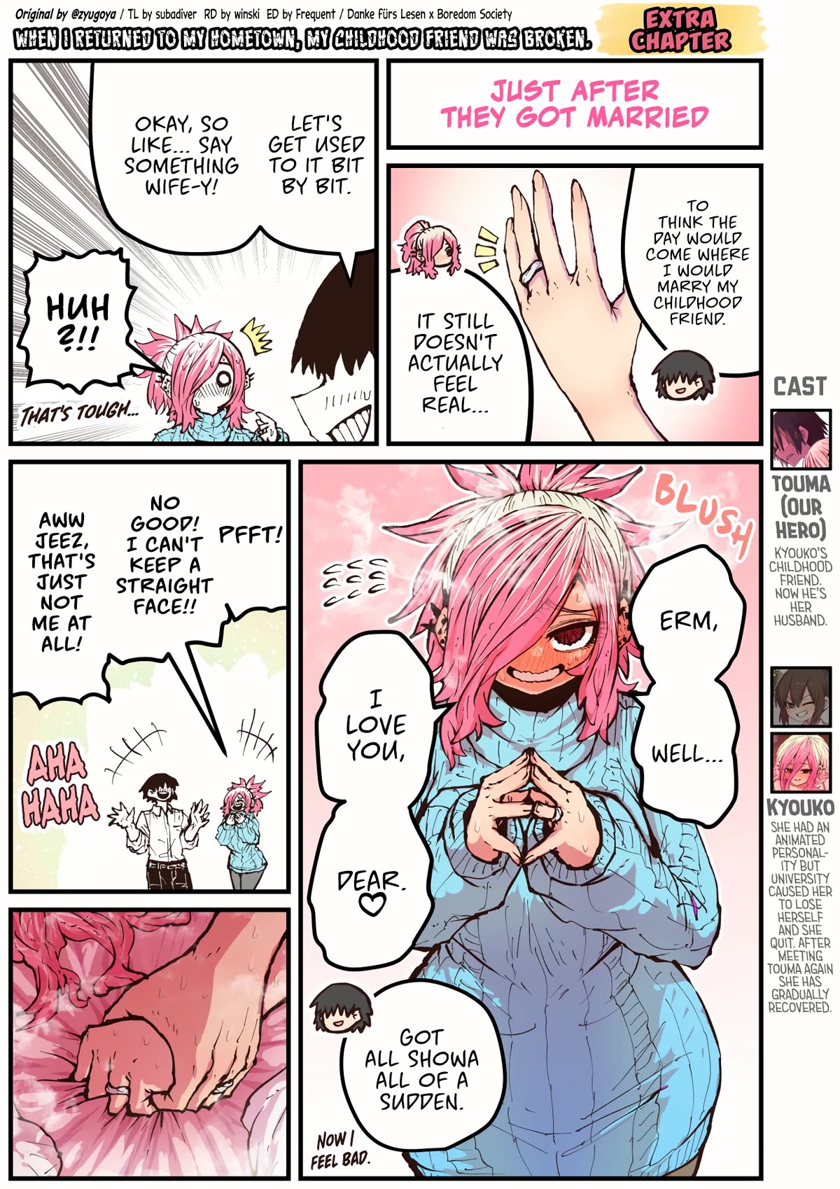 When I Returned to My Hometown, My Childhood Friend was Broken Chapter 47.5 page 1 - Chapter 47.5