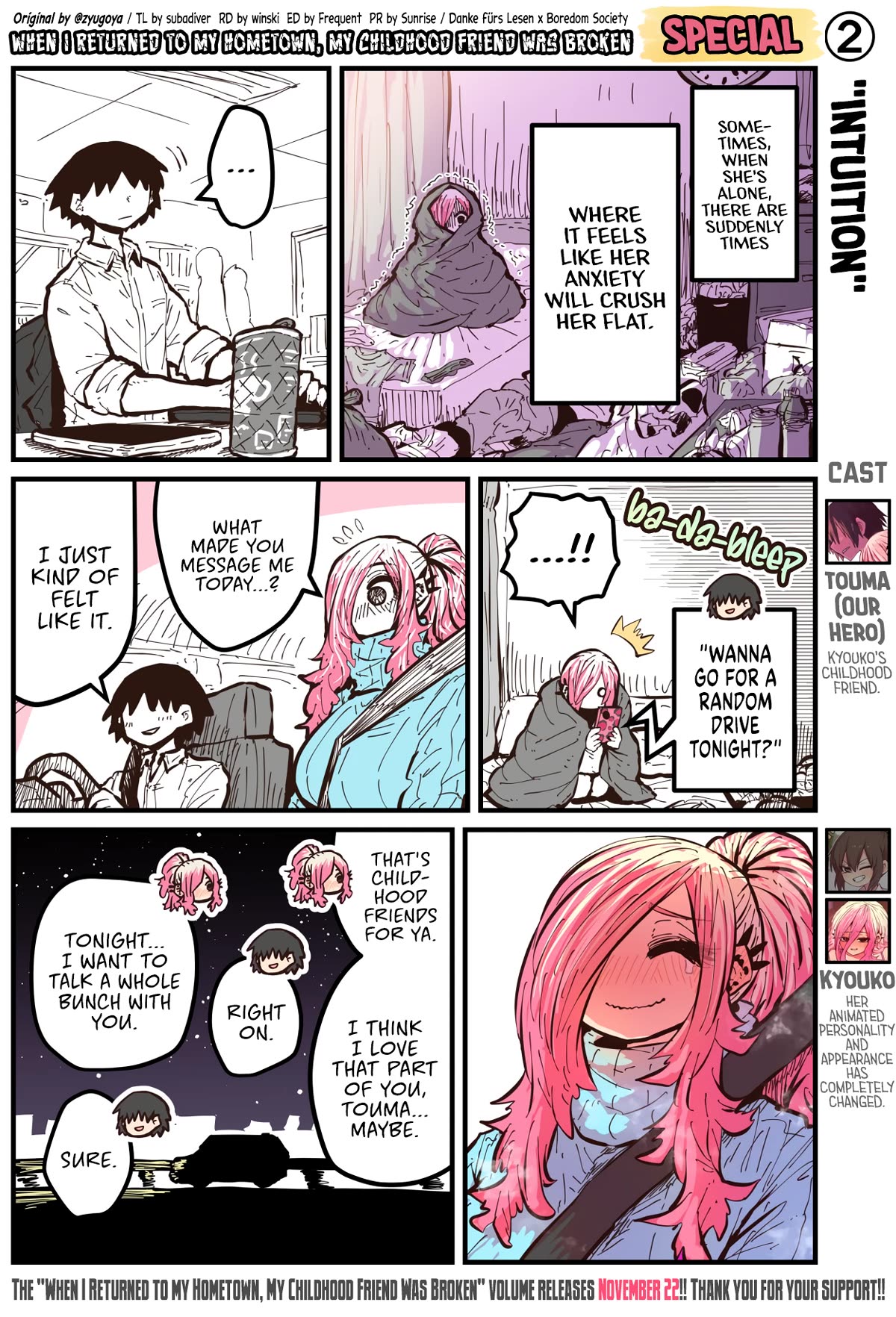 When I Returned to My Hometown, My Childhood Friend was Broken Chapter 50.2 page 1 - Chapter 50.2: Volume Release Special 2