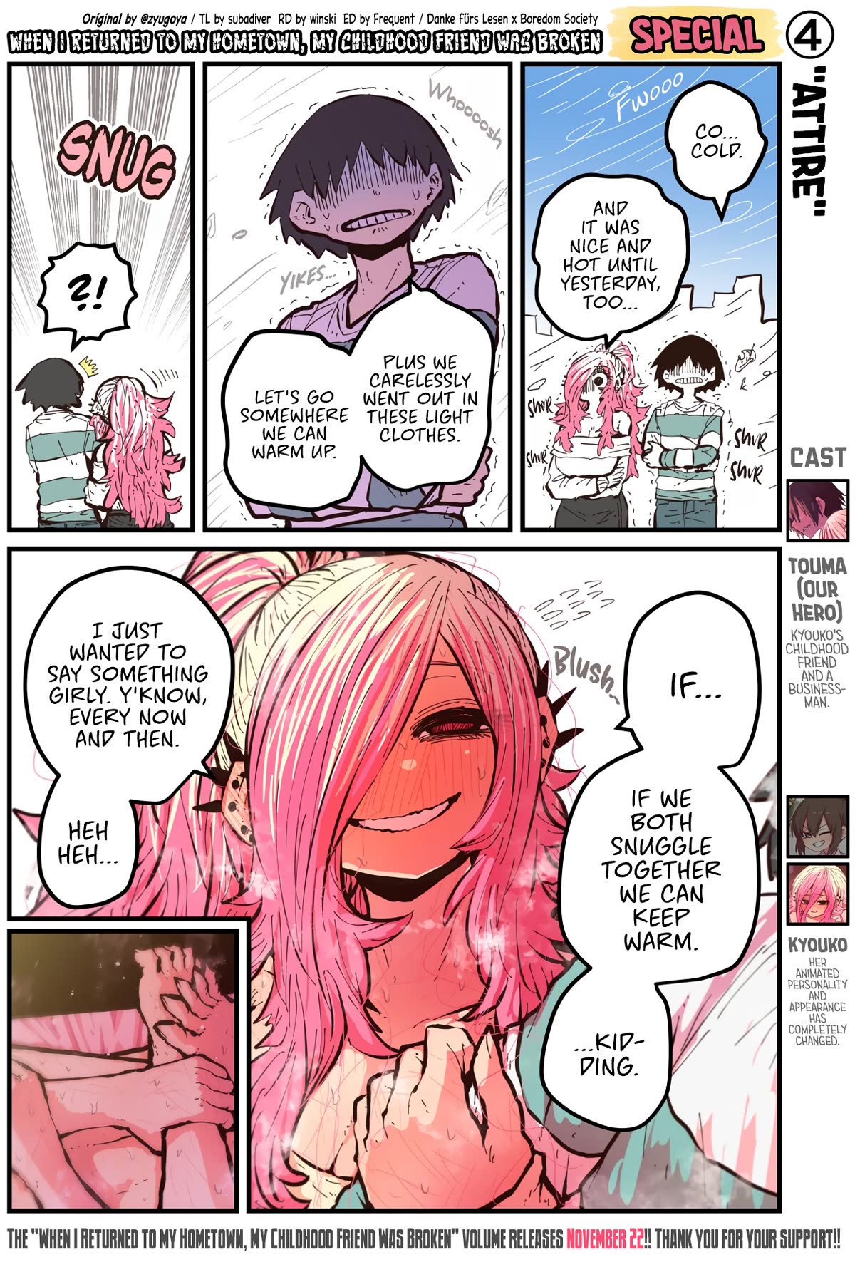 When I Returned to My Hometown, My Childhood Friend was Broken Chapter 50.4 page 1 - Chapter 50.4: Volume Release Special 4