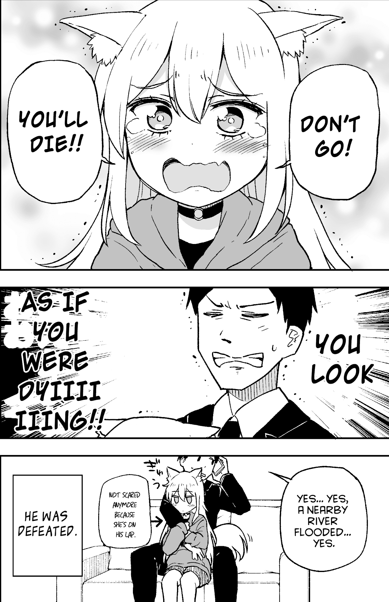 When I try to go to work, the dog I picked up gets in the way Chapter 2 page 4 - Chapter 2: I tried to go to work in the middle of a typhoon, but the dog I picked up was getting in my way