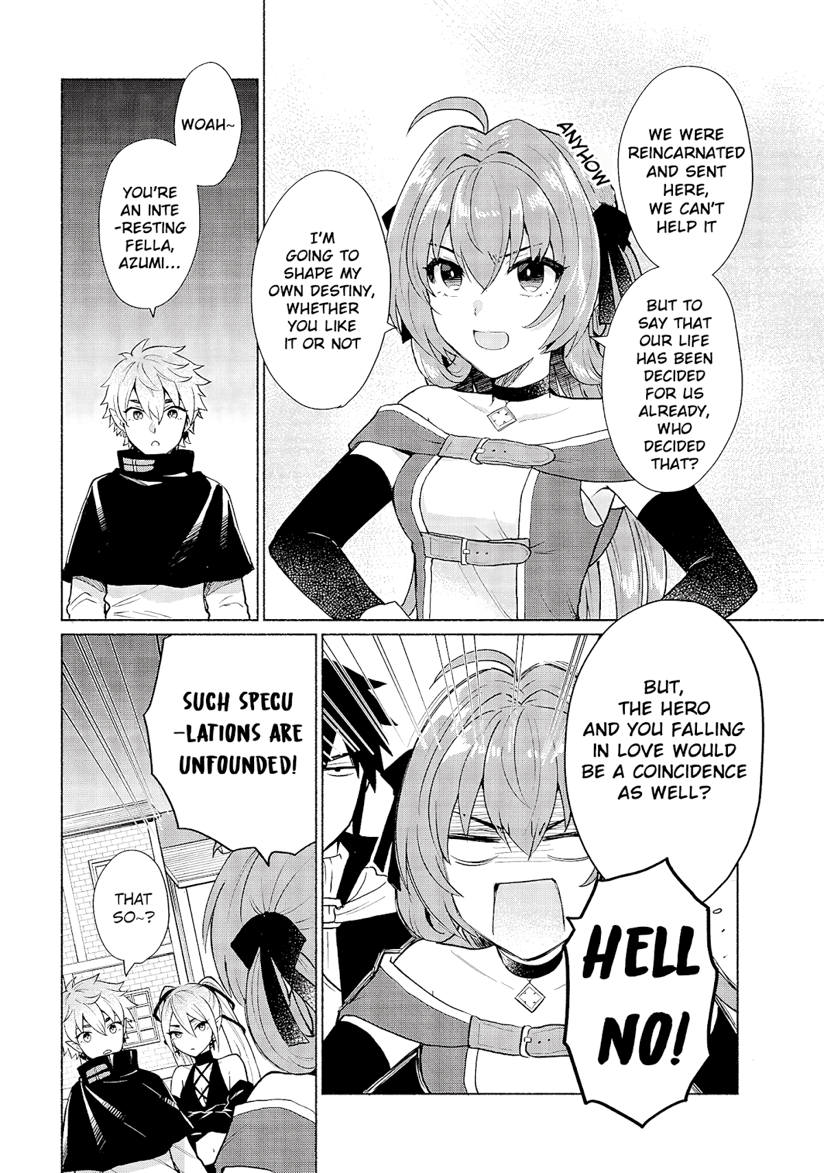 When I Was Reincarnated in Another World, I Was a Heroine and He Was a Hero Chapter 14 page 12 - Chapter 14: I Don't Believe in Fate!!