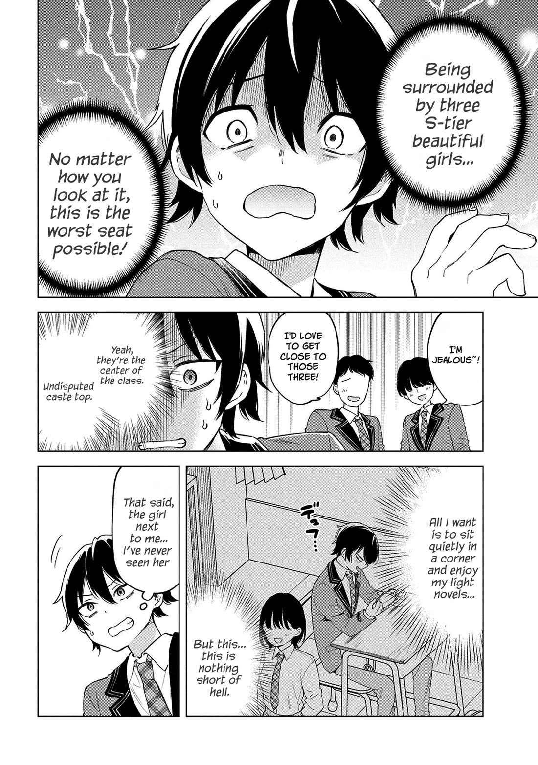 When the Introverted Me Got Surrounded by S-Tier Beauties After a Seat Change, a Secret Relationship Began Chapter 1 page 11 - Chapter 1