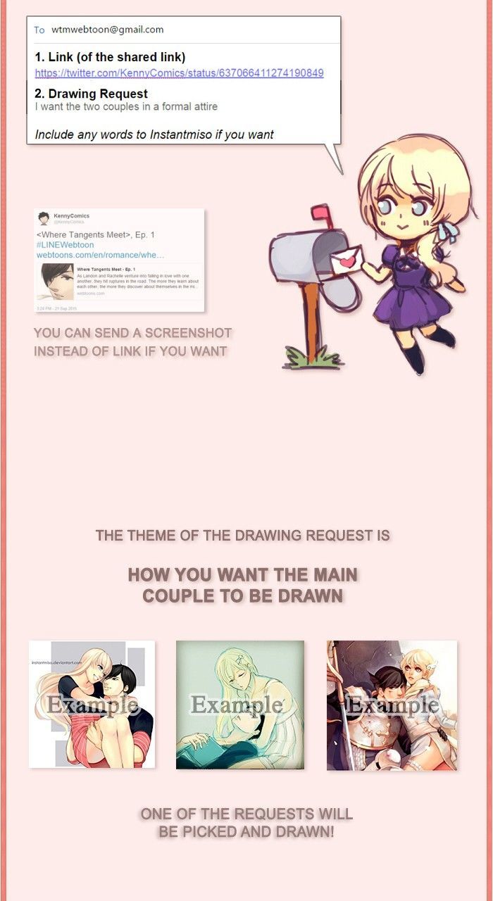 Where Tangents Meet Chapter 25.5 page 8 - Chapter 25.5 : [Event] Drawing Request & Music Distribution