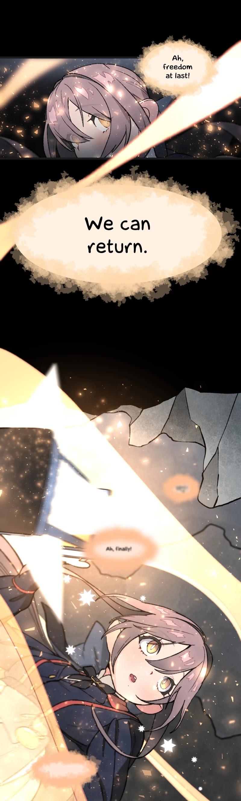 Where The Shooting Star Falls, Wait There. Chapter 1.19 page 28 - Vol.1 Chapter 19: Cleansing the Creatures of Darkness