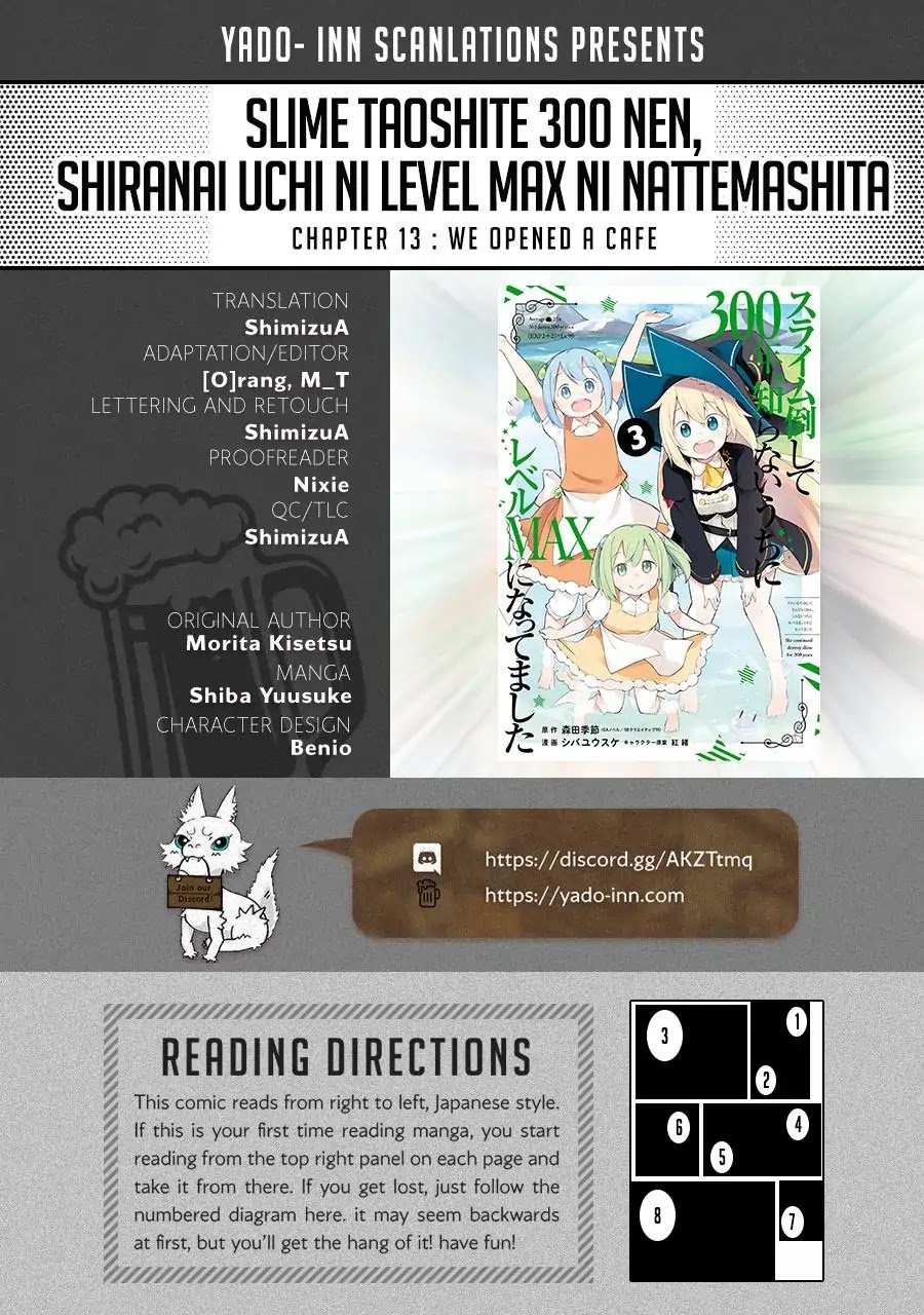 While Killing Slimes for 300 Years, I Became the MAX Level Unknowingly Chapter 13 page 1 - Chapter 13: We Opened A Cafe