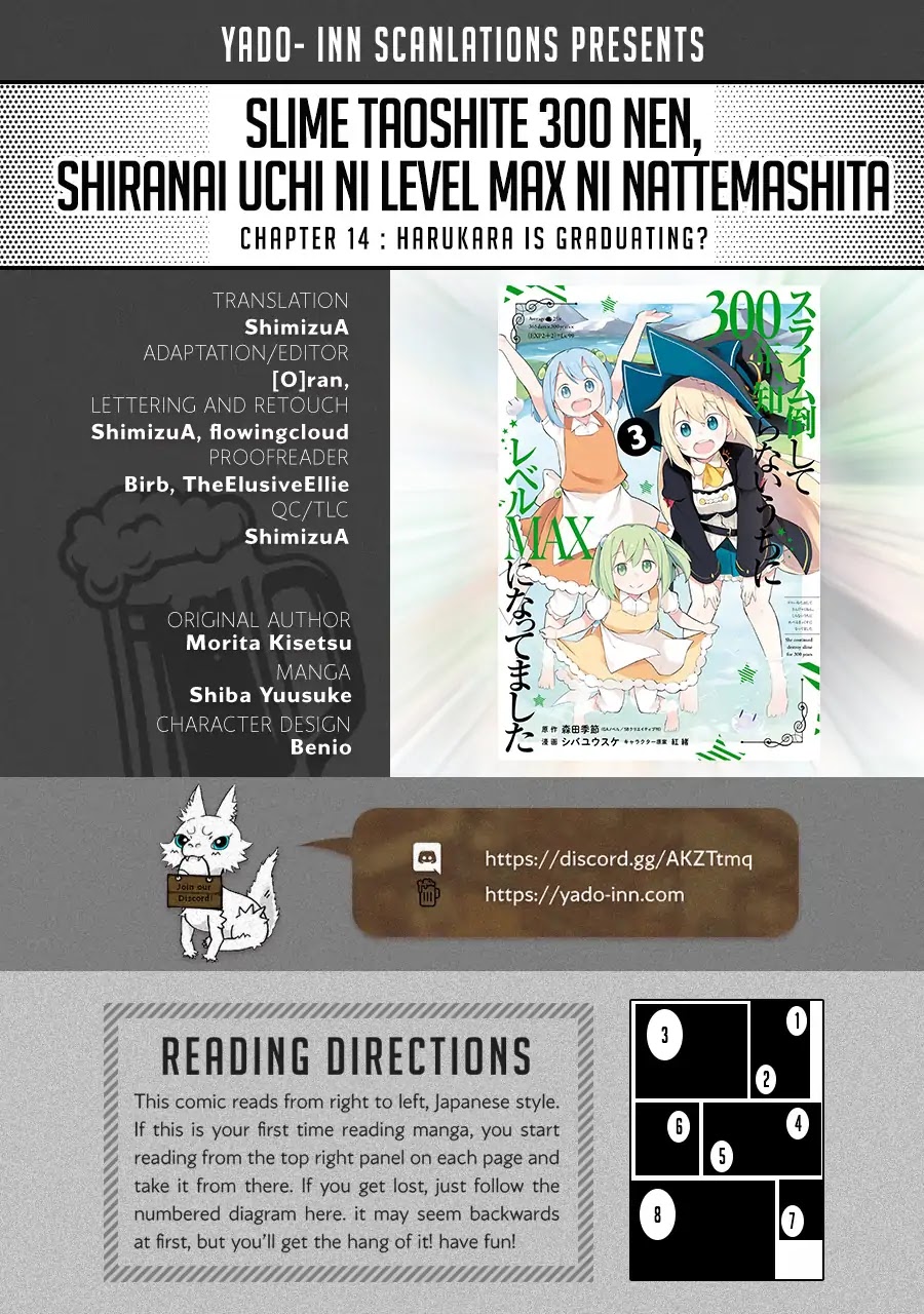 While Killing Slimes for 300 Years, I Became the MAX Level Unknowingly Chapter 14 page 1 - Chapter 14: Harukara is Graduating?